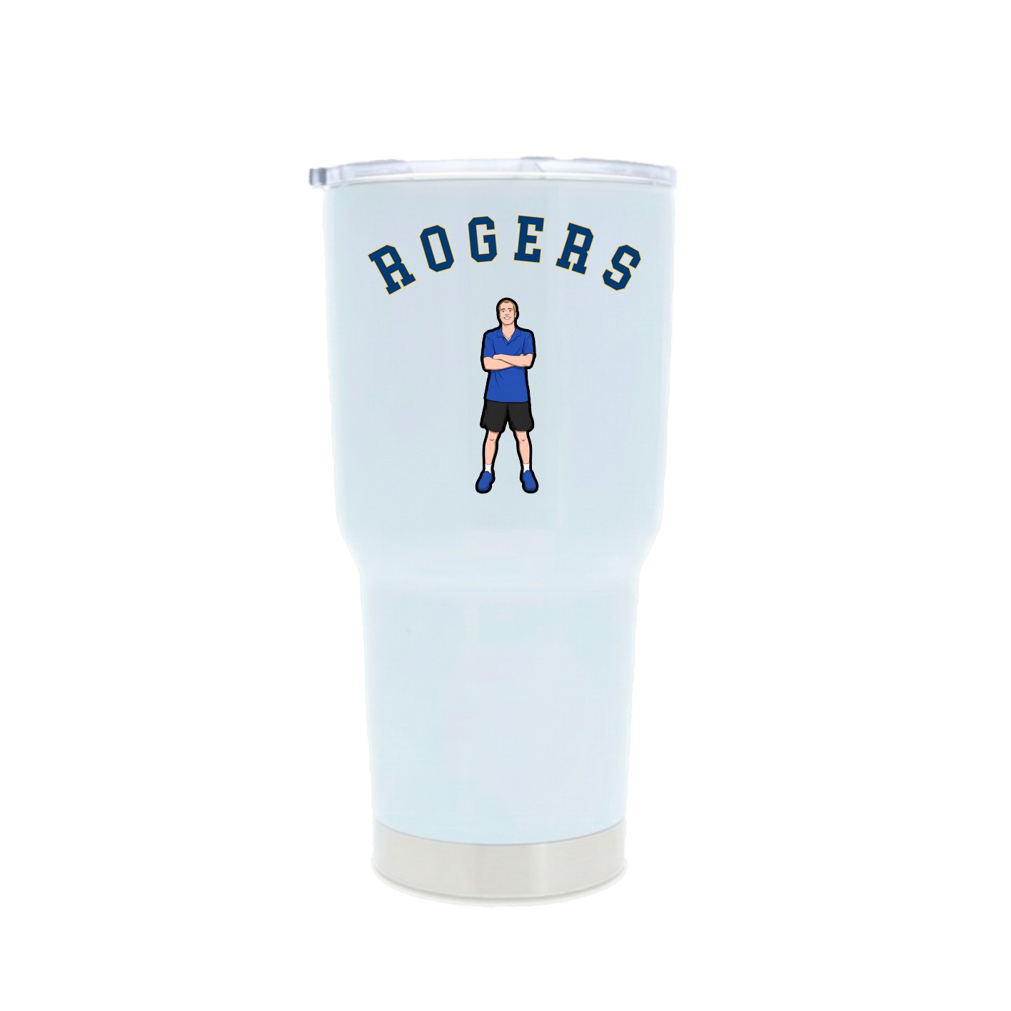 30oz Stainless Steel Tumbler — Shirsey Arch in White