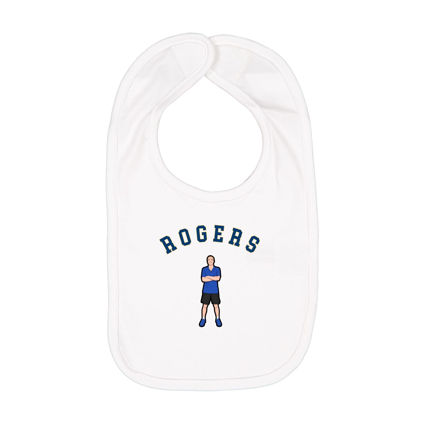 Infant Bib — Shirsey Arch in White