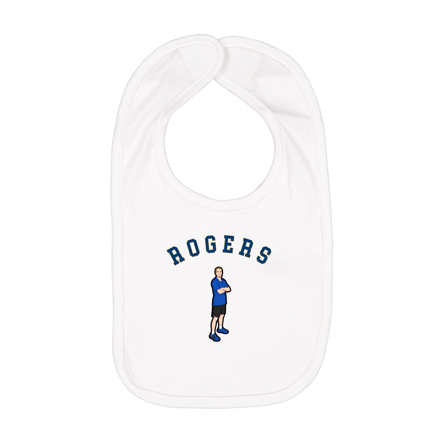 Infant Bib — Shirsey Arch in White