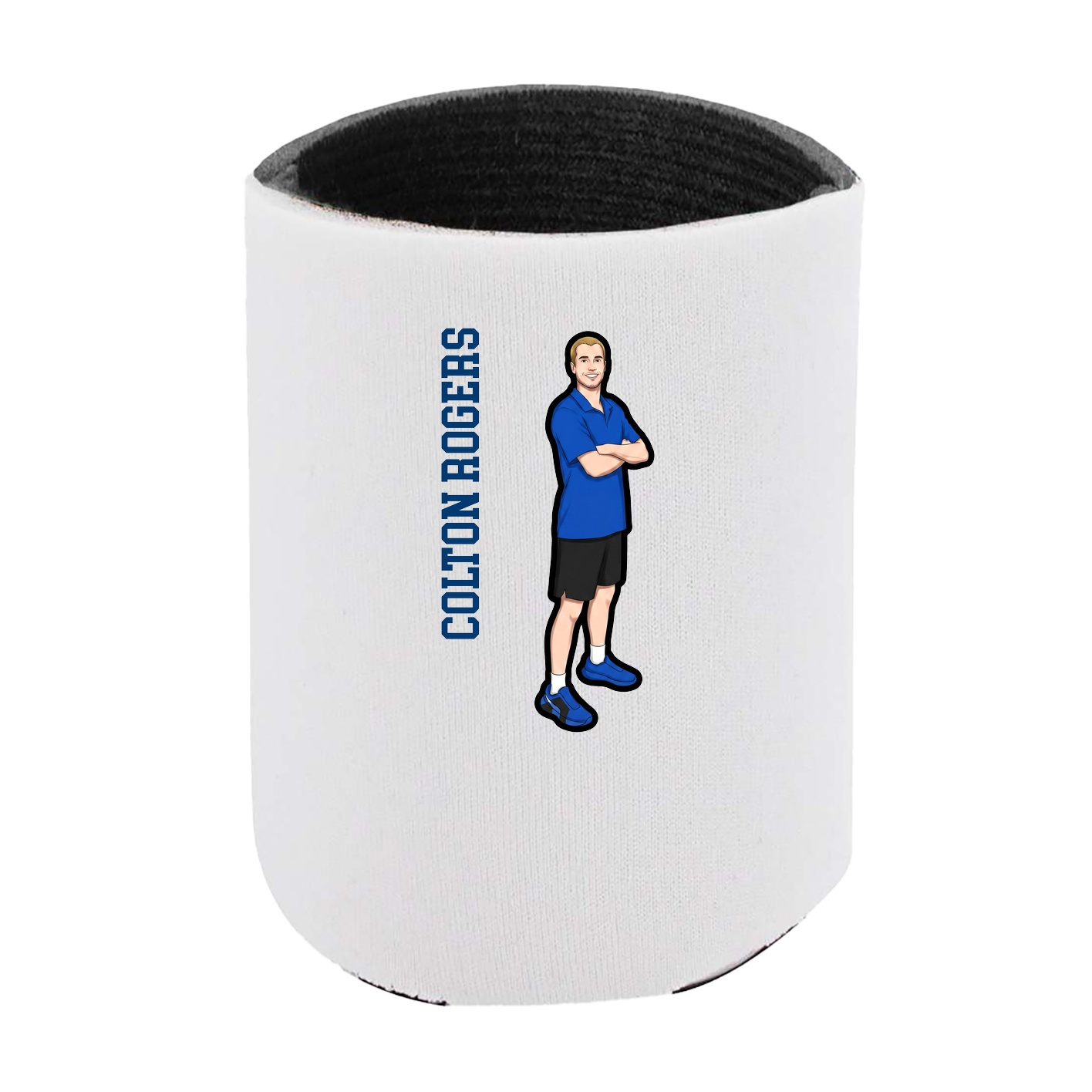 Can Holder — Name Vertical in White