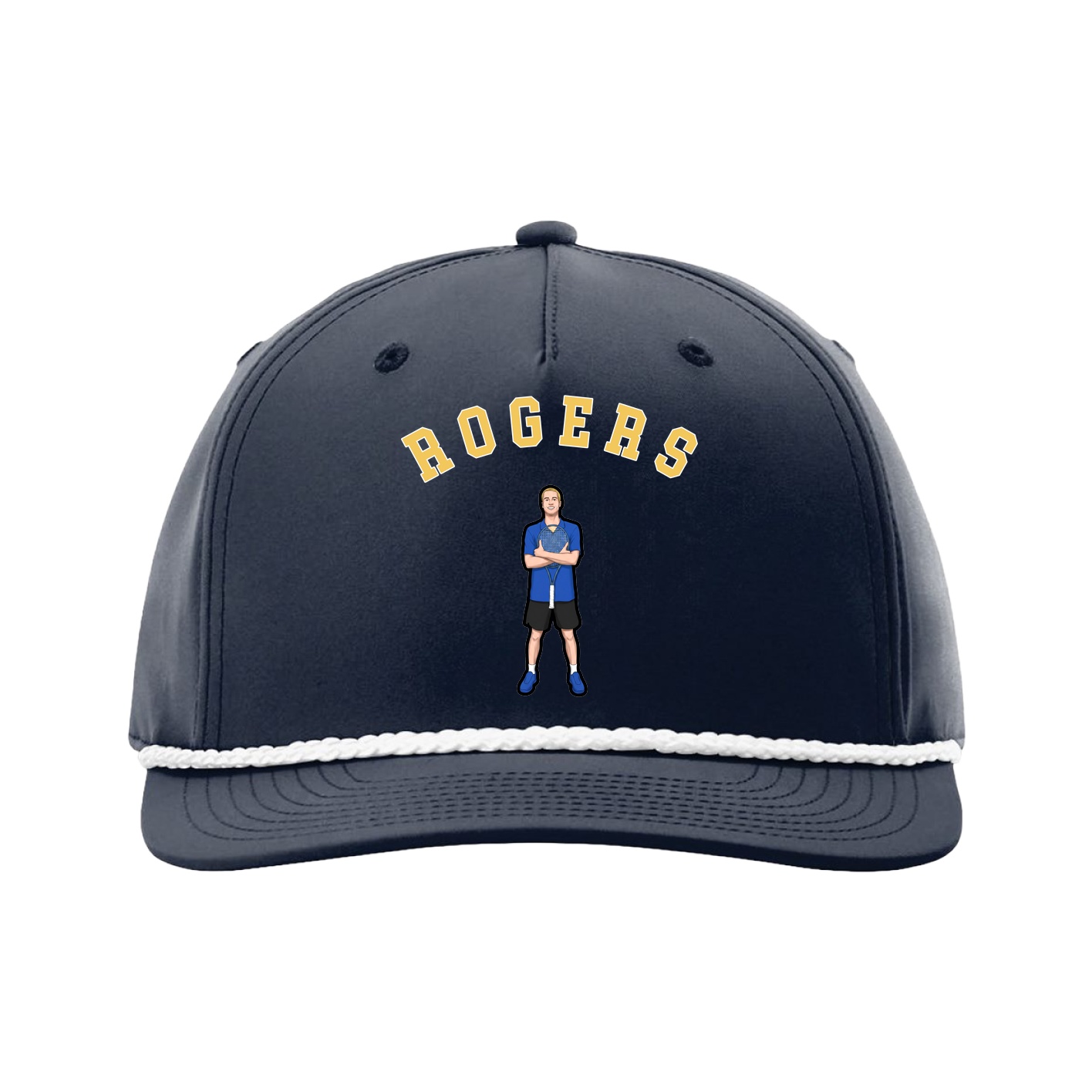 Five-Panel Classic Rope Cap — Shirsey Arch in Navy