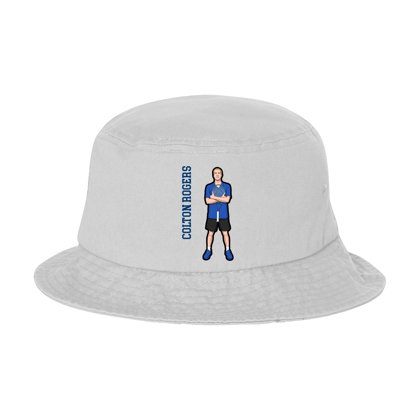 Bucket Cap — Name Vertical in White
