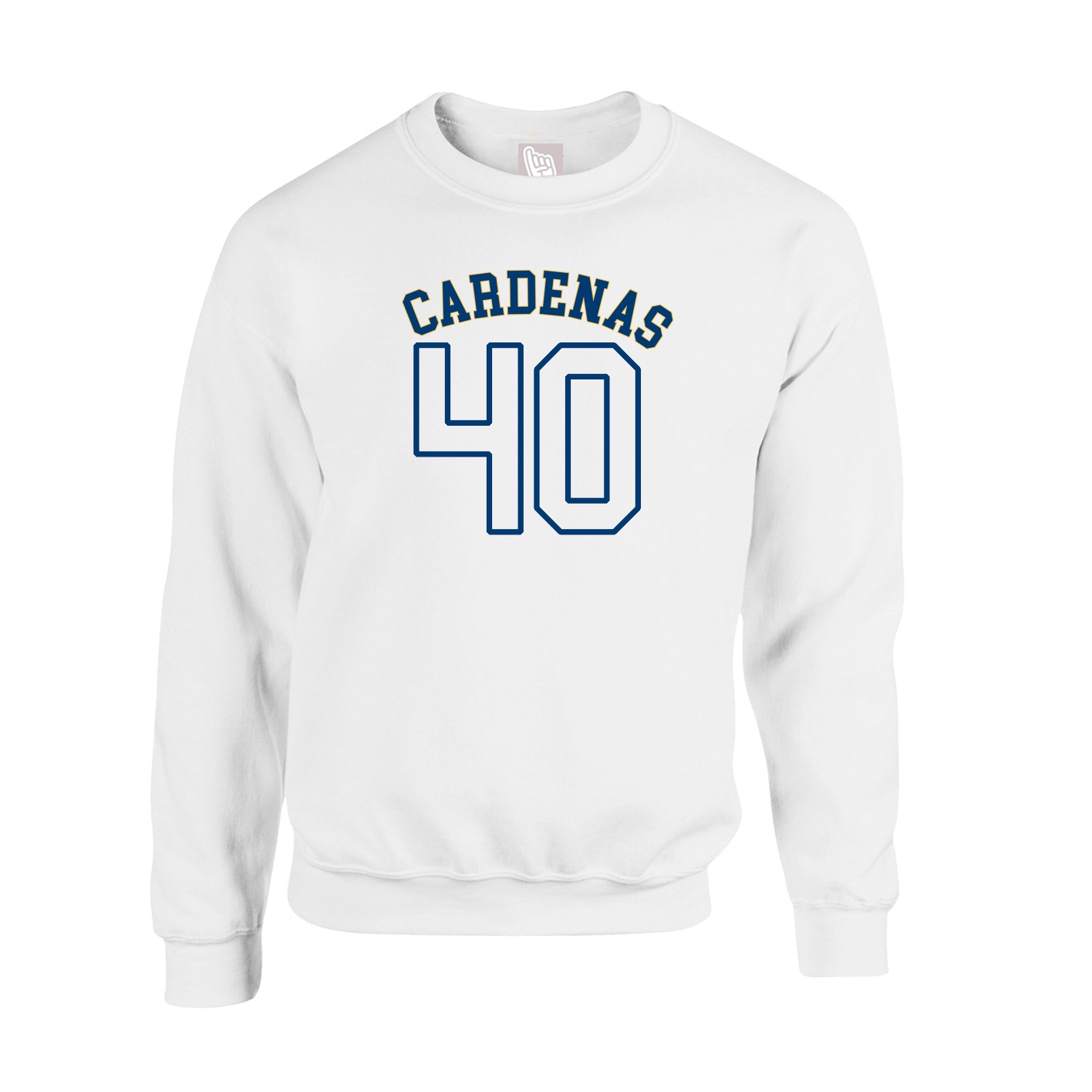Fleece Crew — Shirsey Arch in White