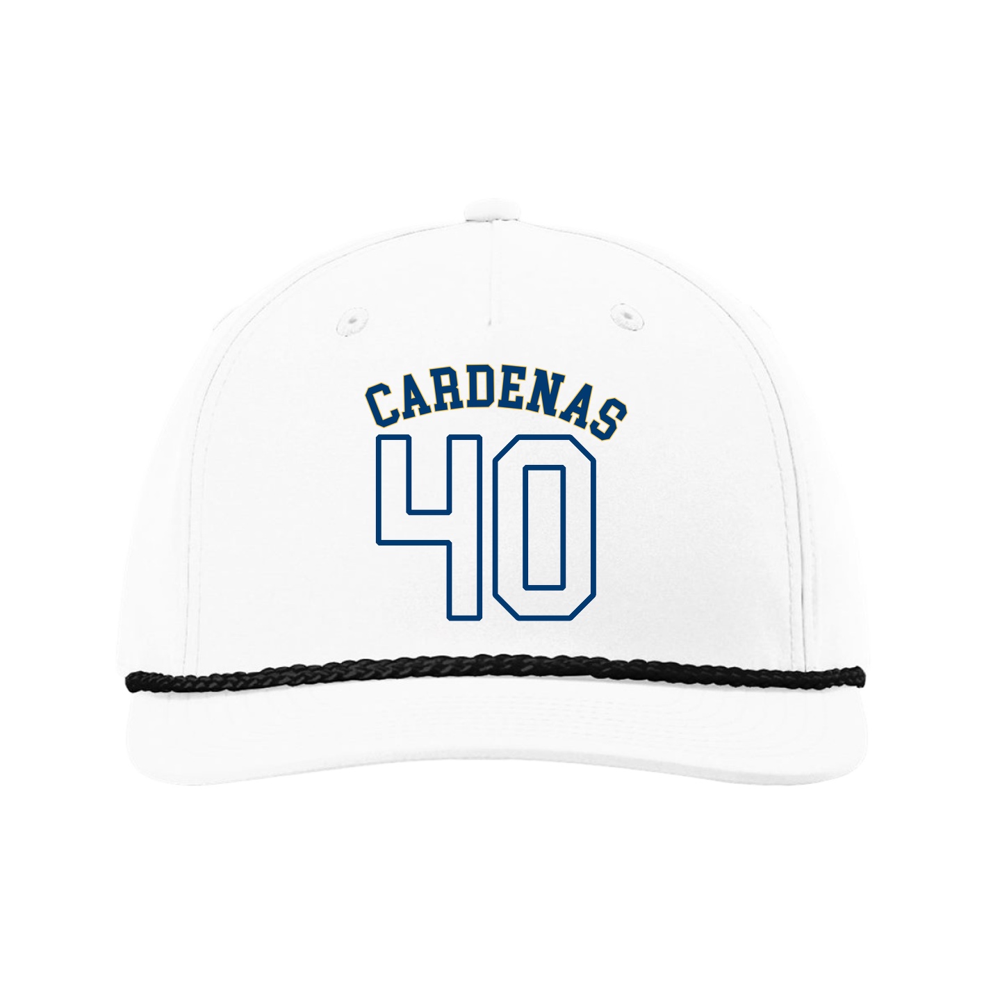 Five-Panel Classic Rope Cap — Shirsey Arch in White