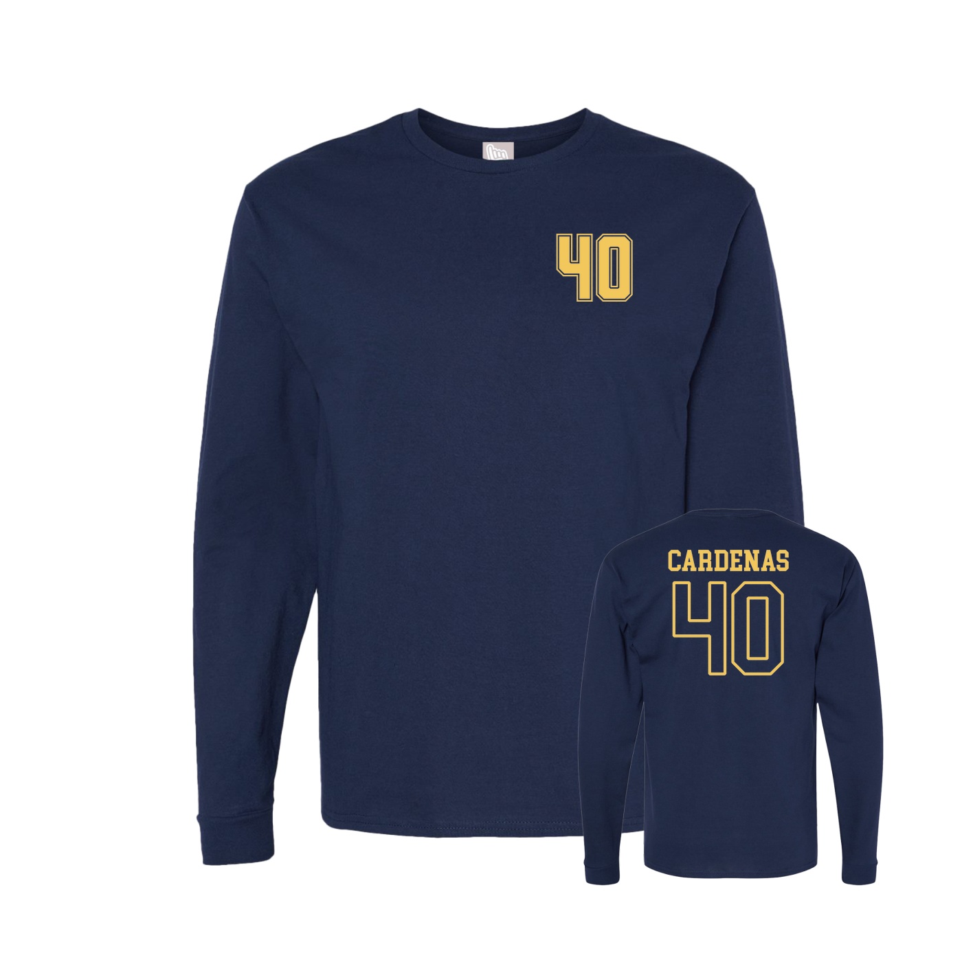 Long Sleeve Tee — Chest Back in Navy