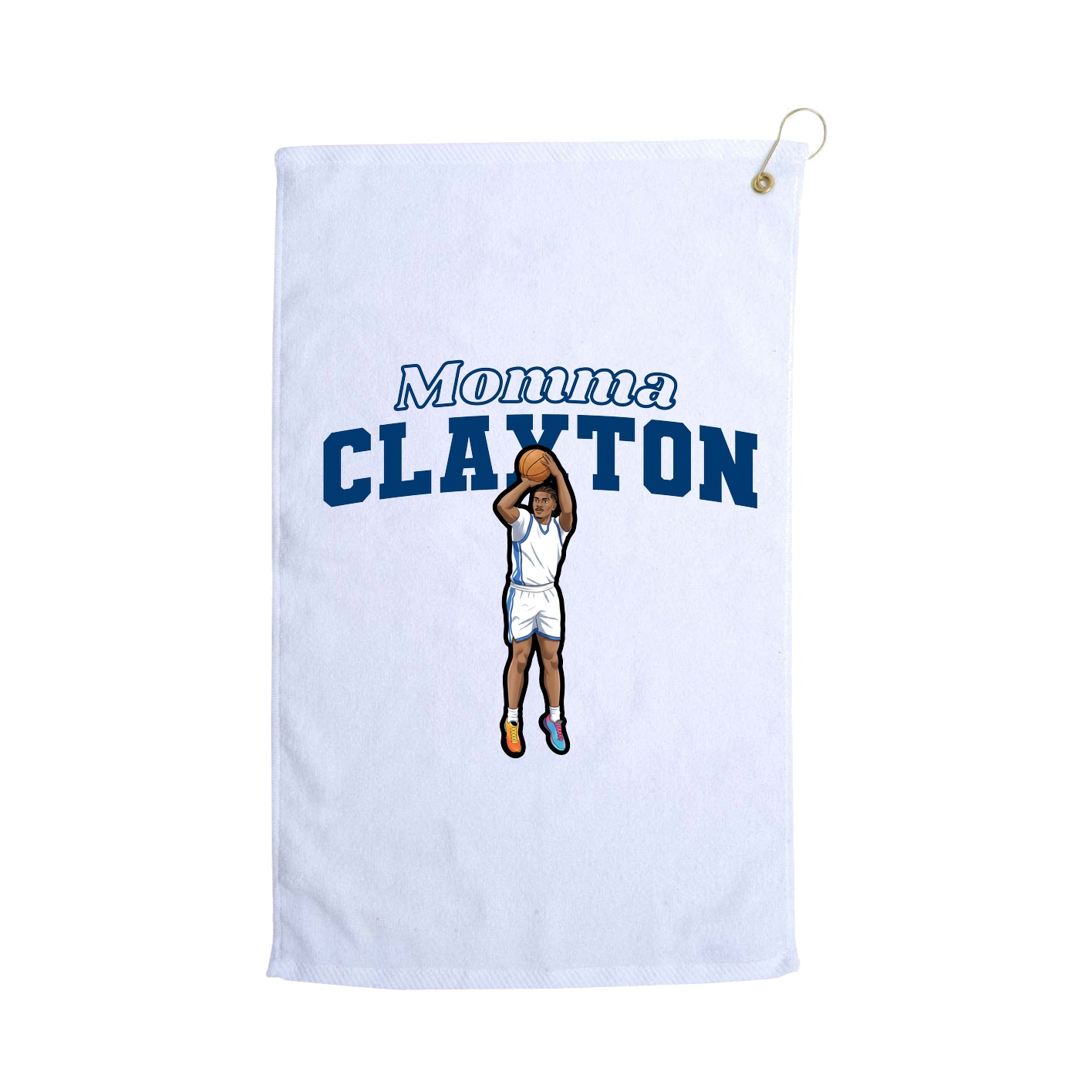 Golf Towel — Mothers Day Block in White