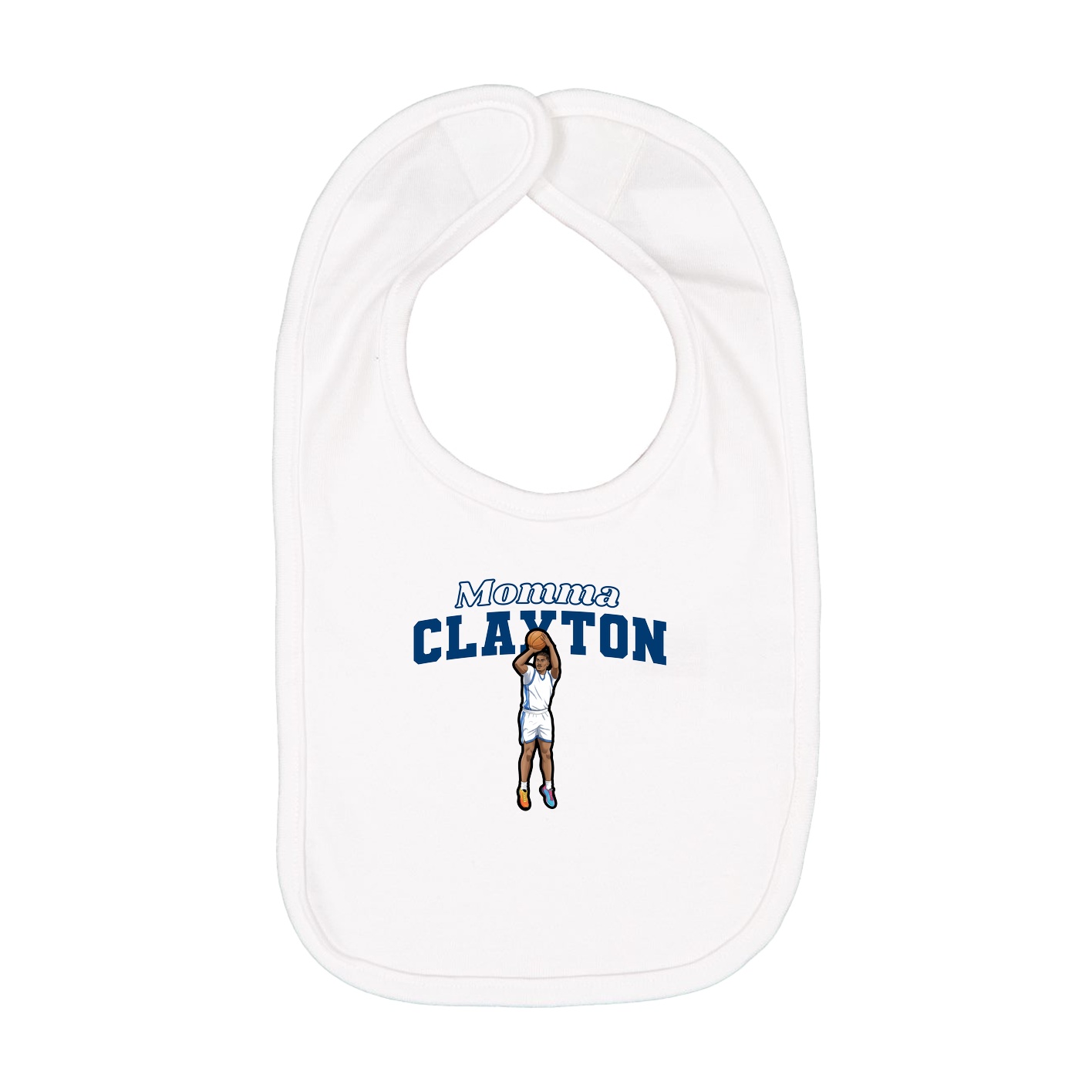 Infant Bib — Mothers Day Block in White