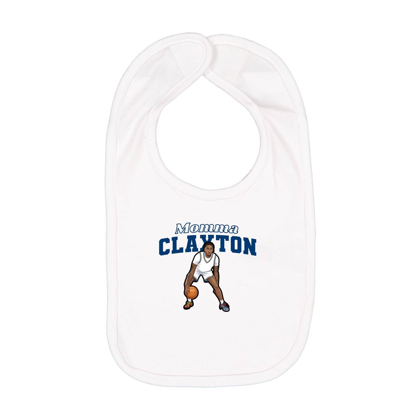 Infant Bib — Mothers Day Block in White