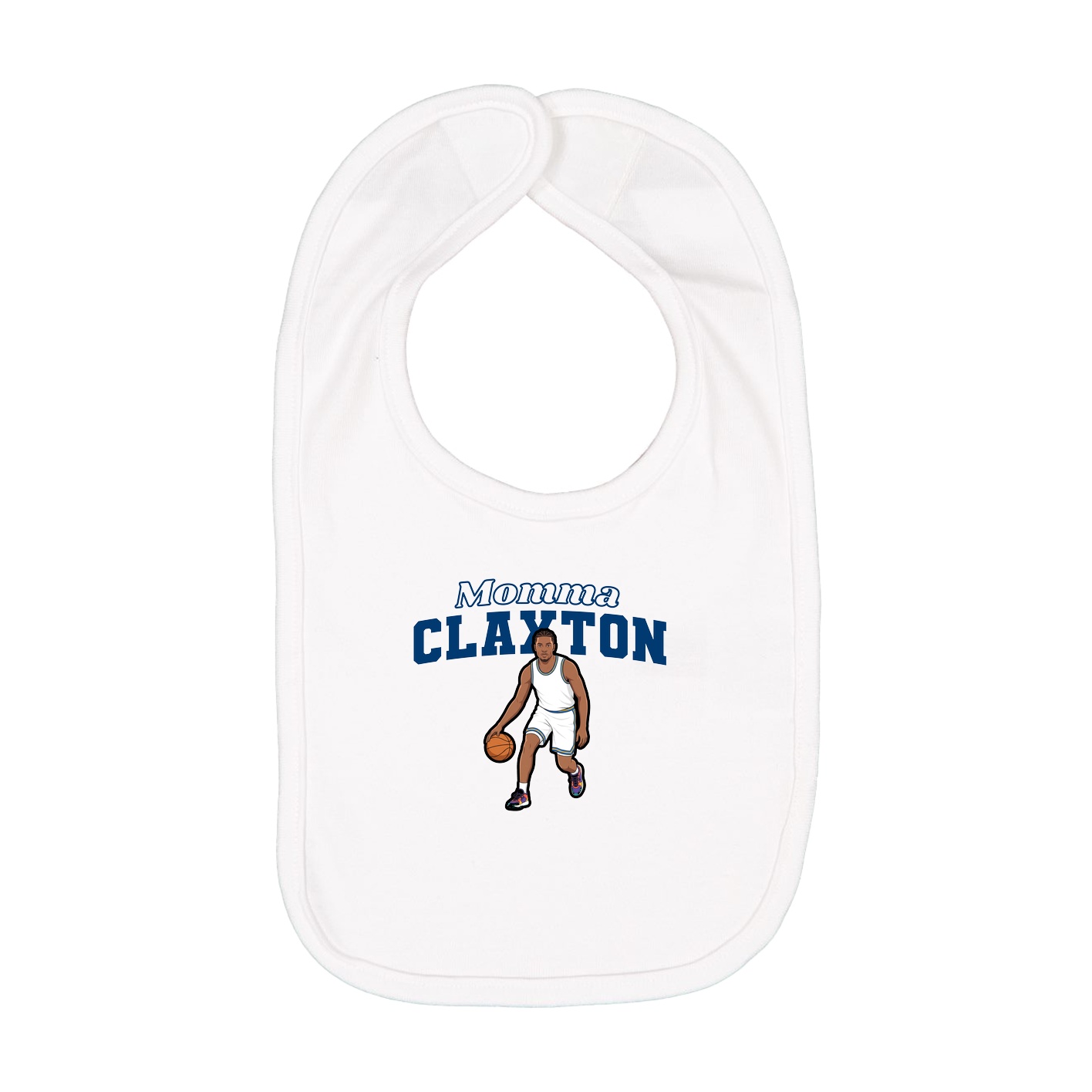 Infant Bib — Mothers Day Block in White