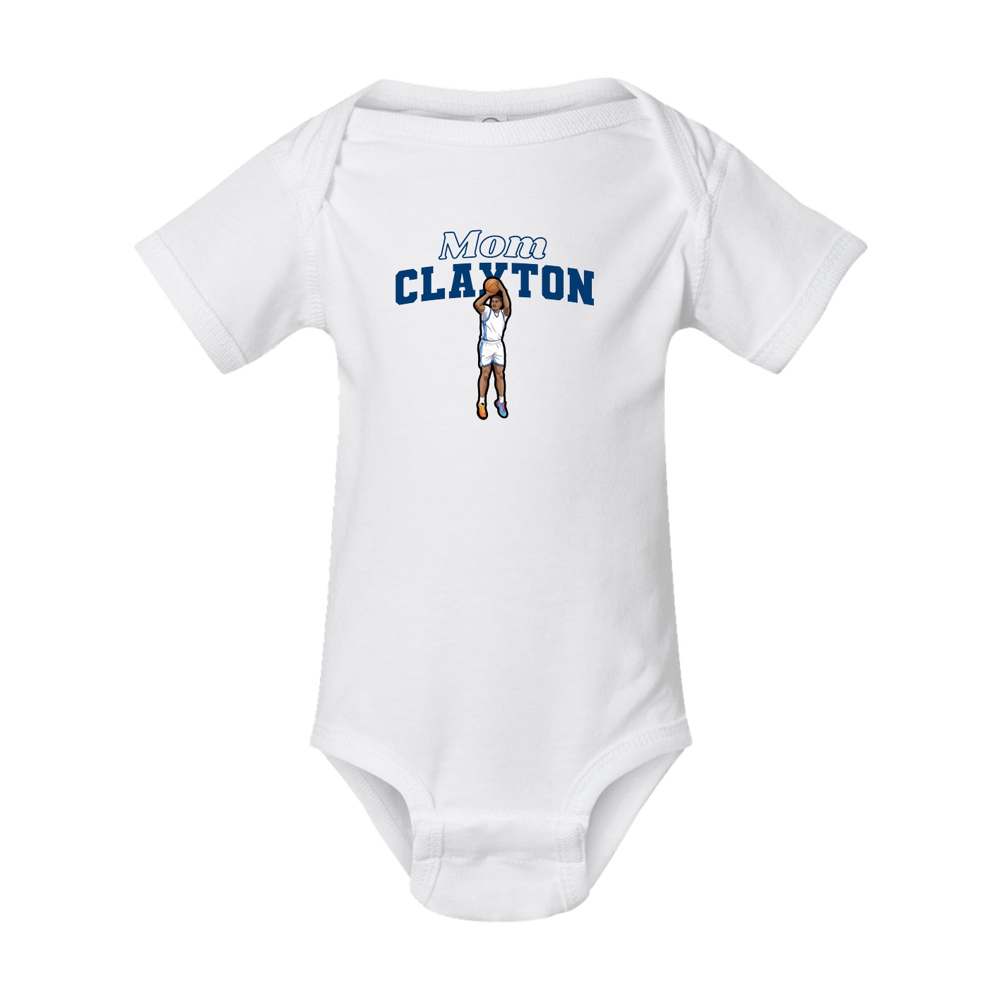 Baby Onesie — Mothers Day Block in White