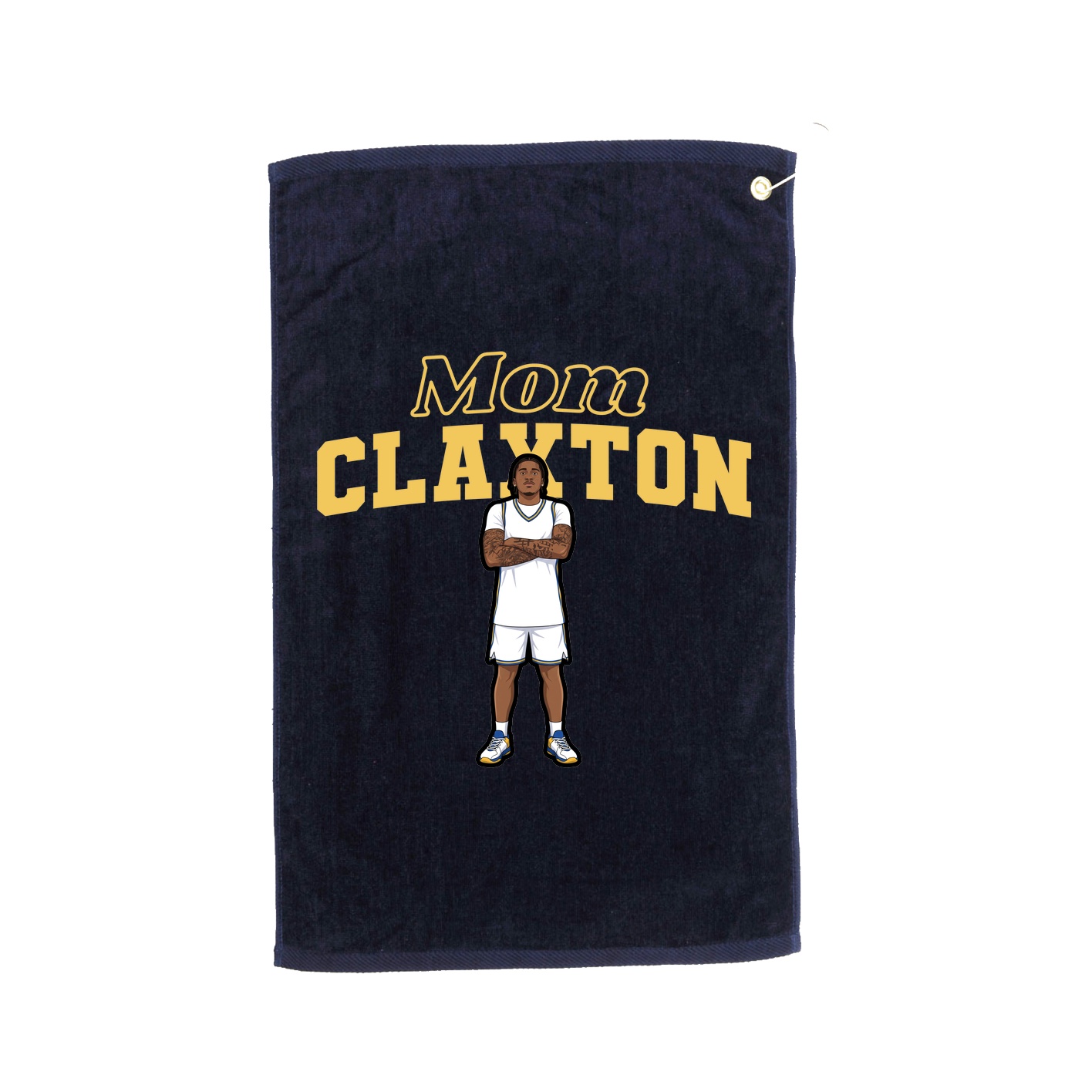 Golf Towel — Mothers Day Block in Navy