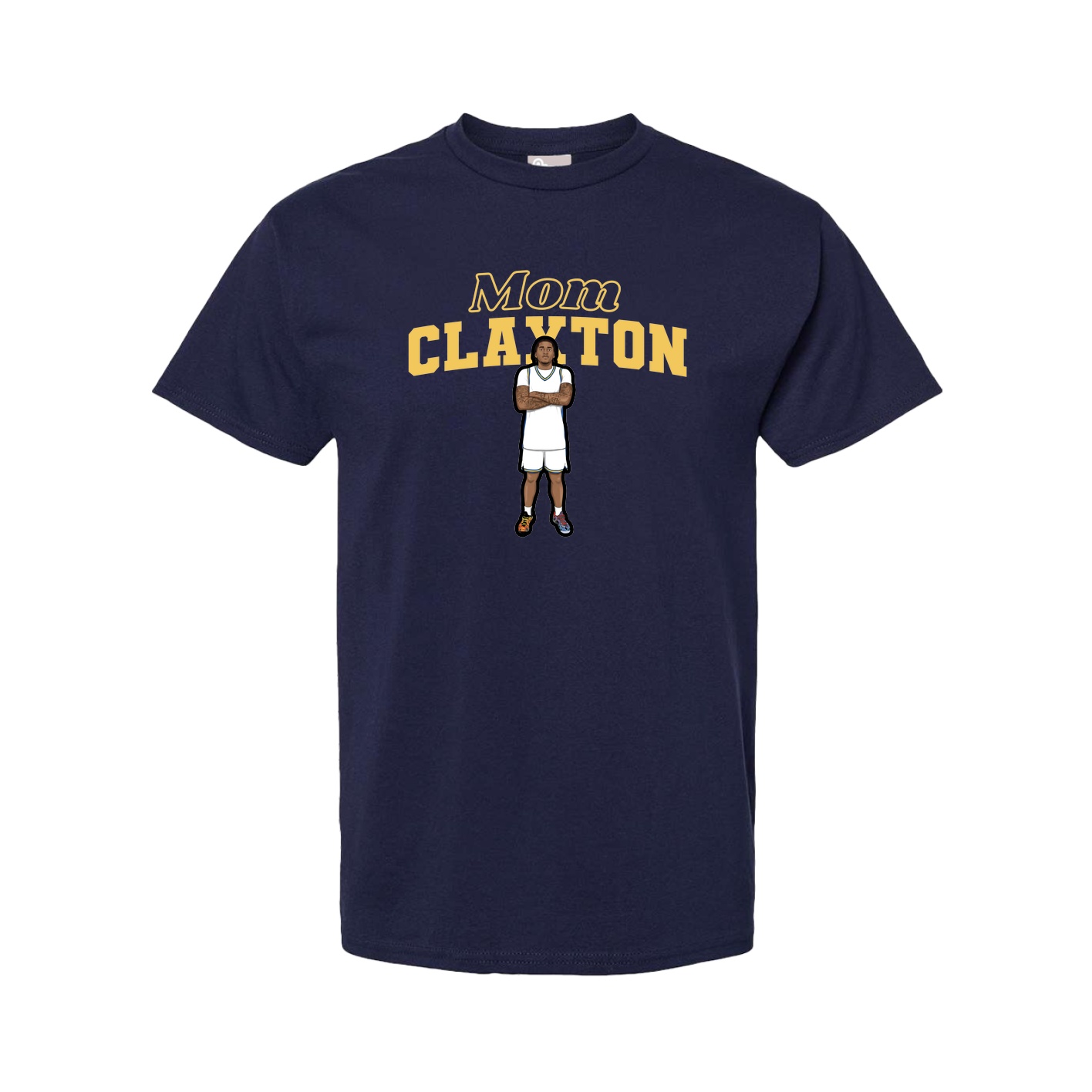 Youth Tee — Mothers Day Block in Navy