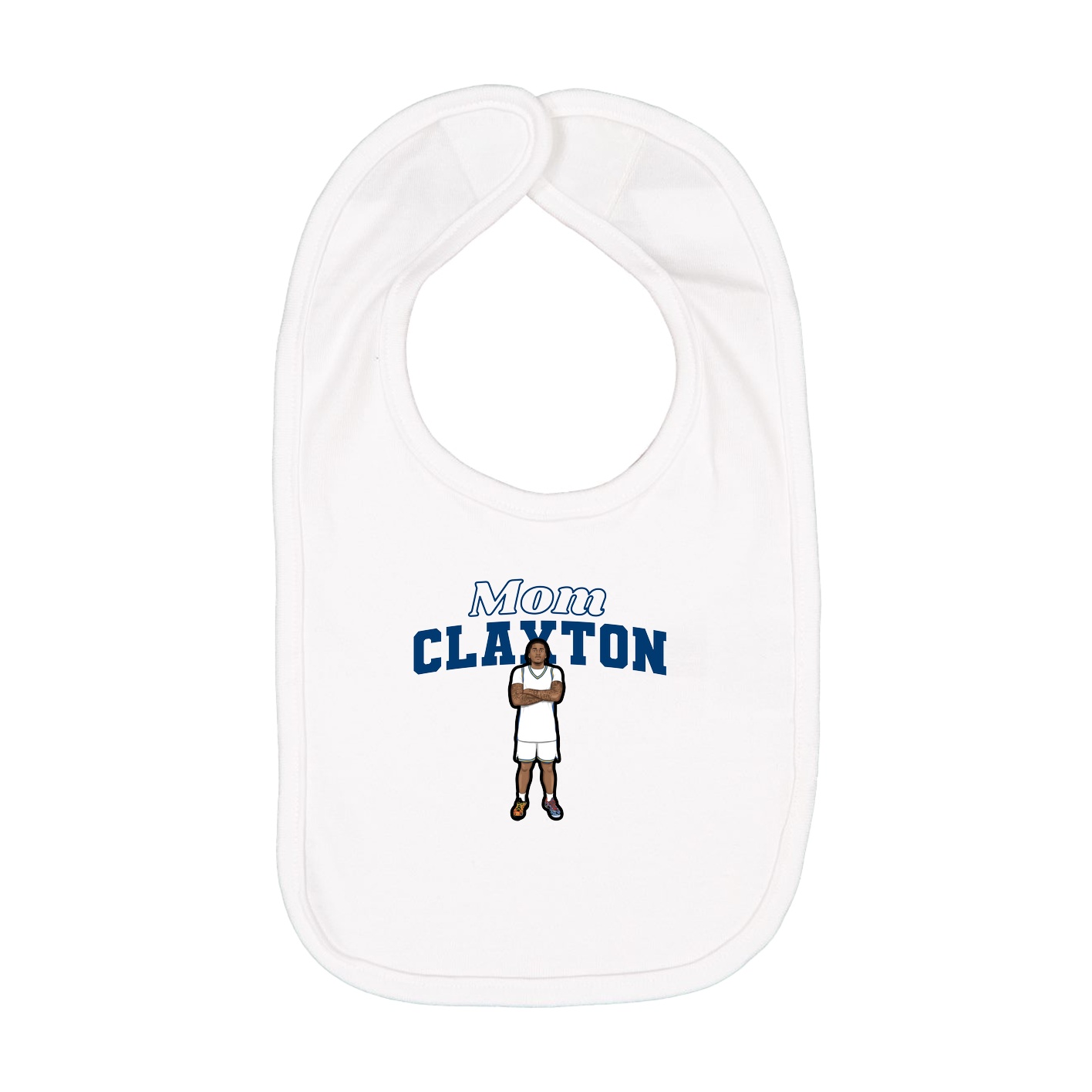 Infant Bib — Mothers Day Block in White