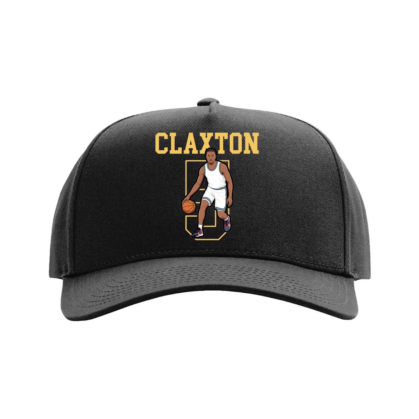 Full Fabric Five-Panel Champ Cap — Shirsey in Black