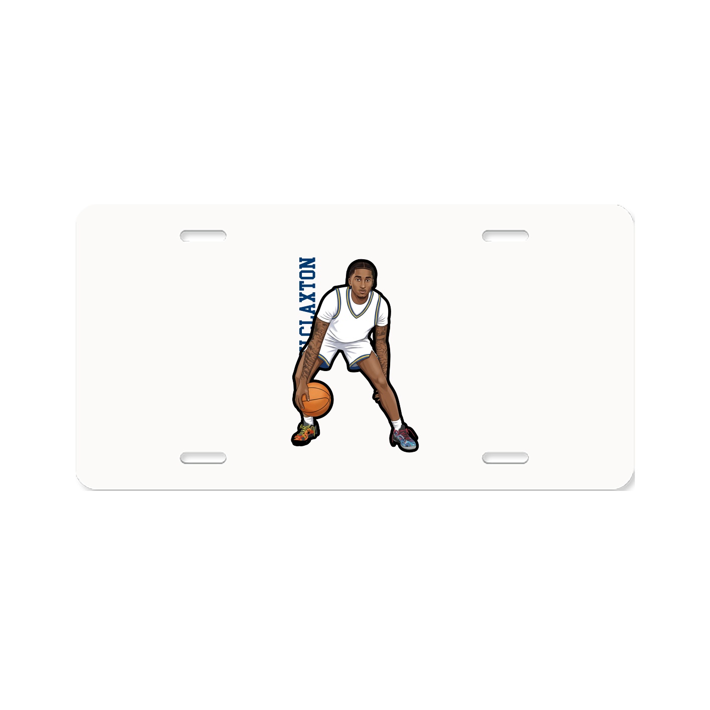 License Plate — Name Vertical in Classic