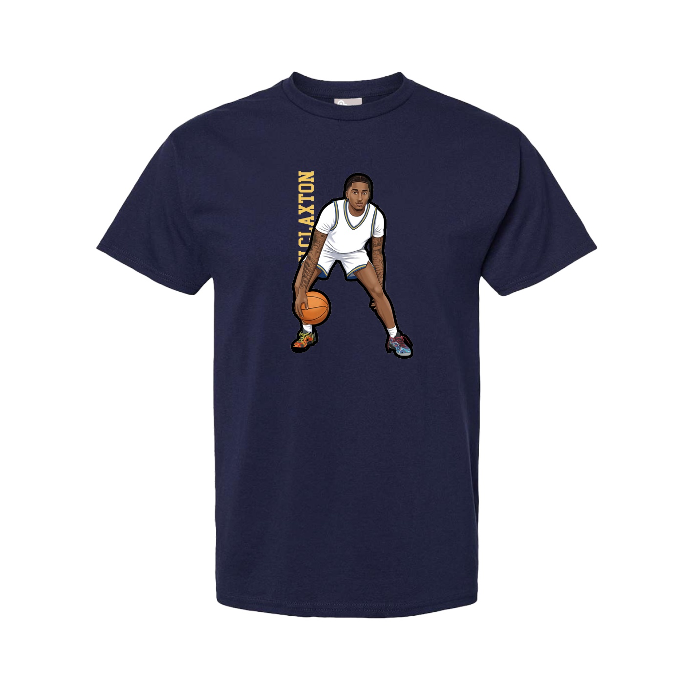 Tee — Name Vertical in Navy