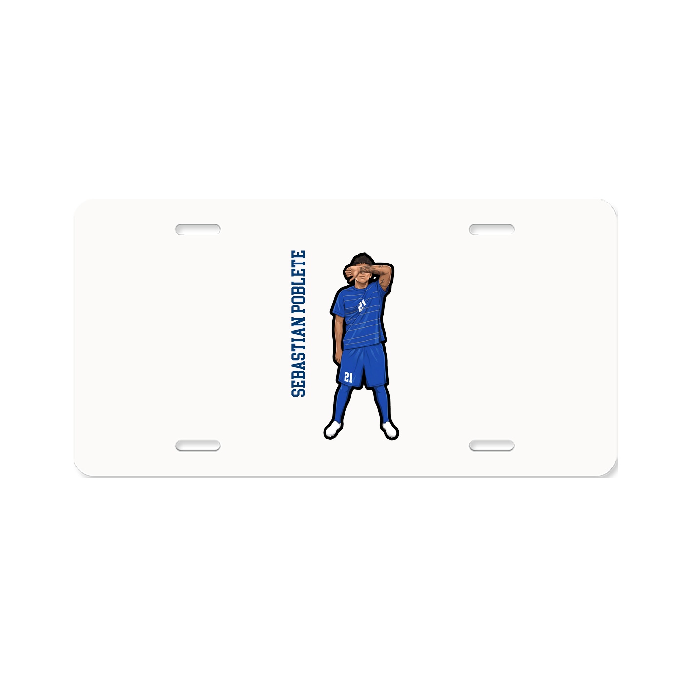 License Plate — Name Vertical in Classic