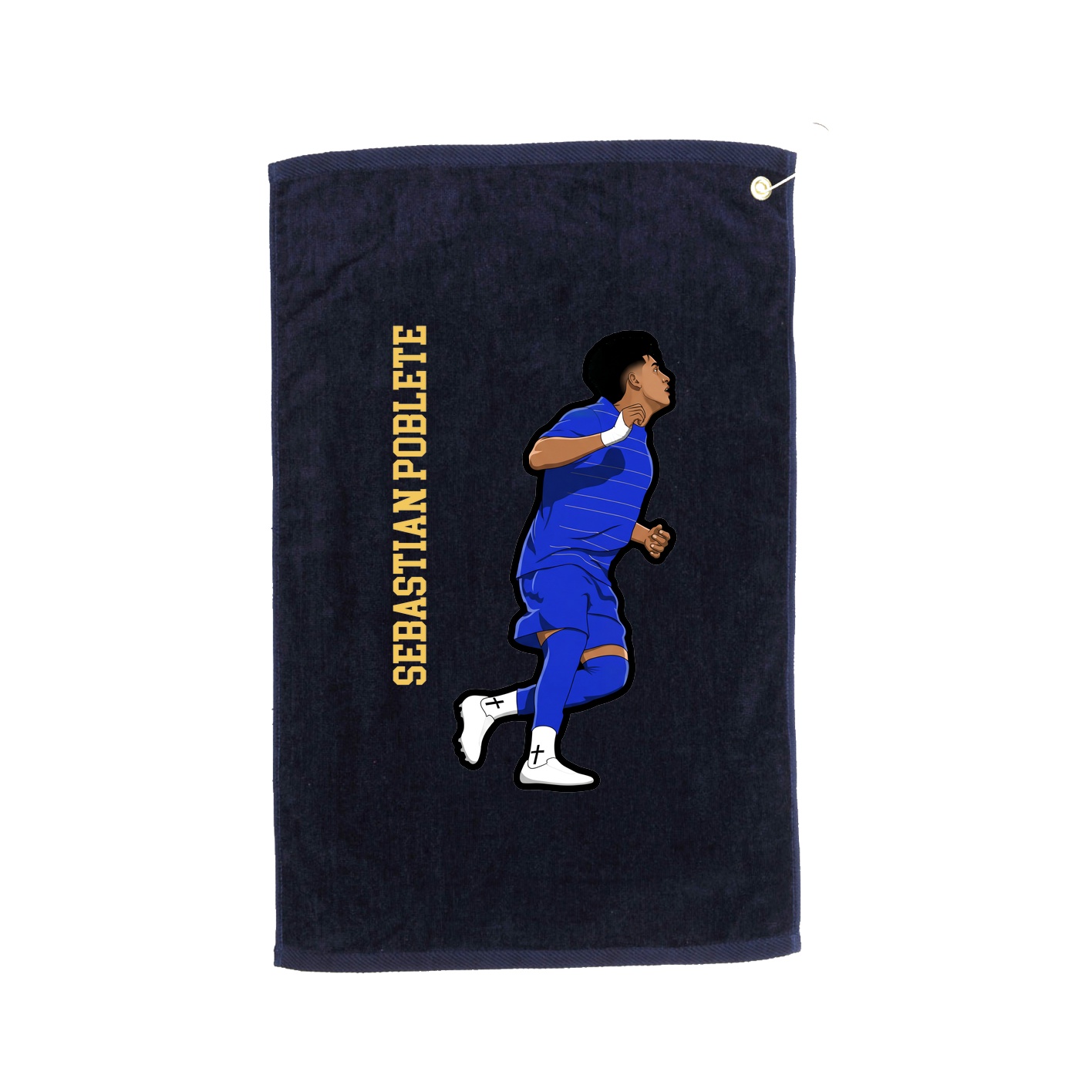 Golf Towel — Name Vertical in Navy