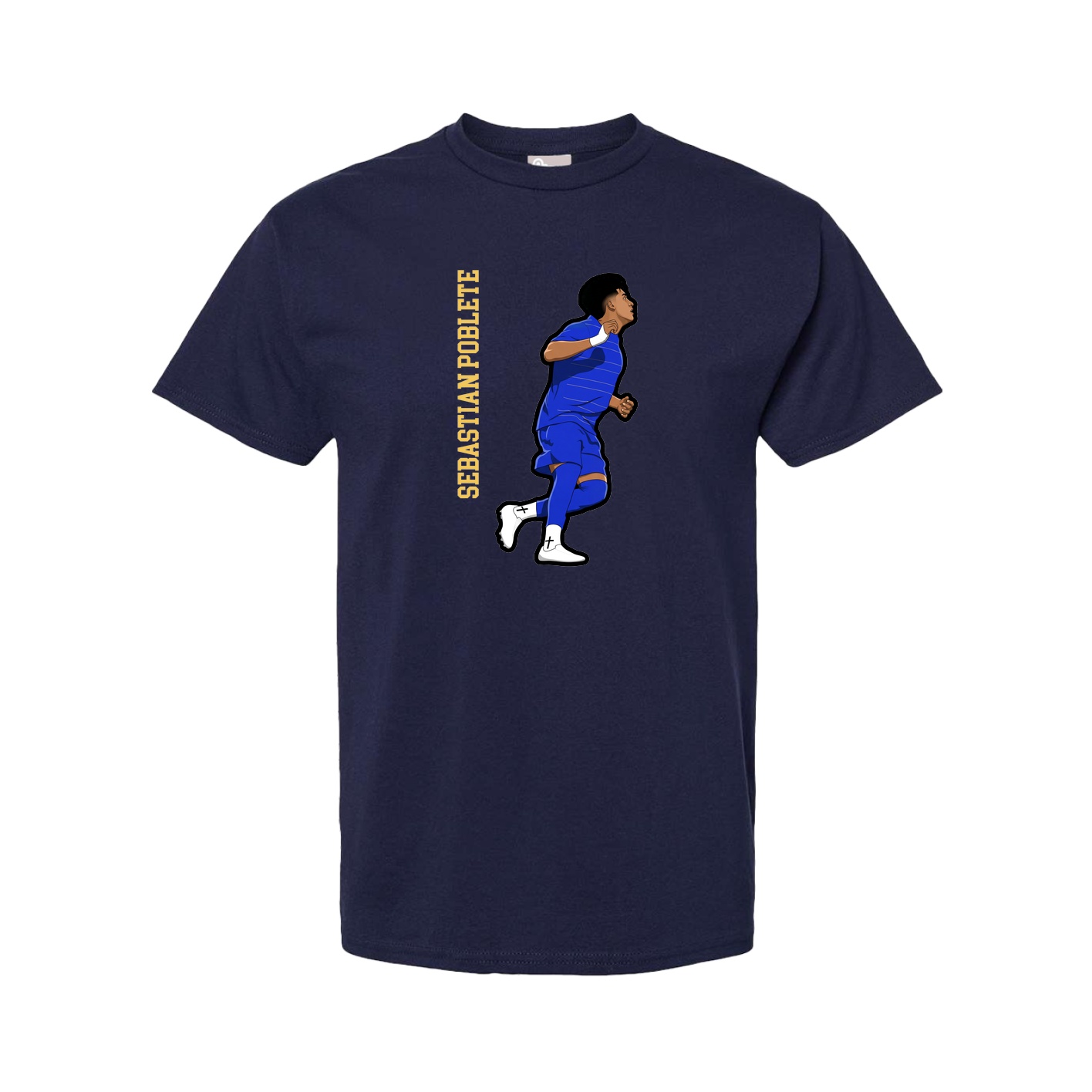 Tee — Name Vertical in Navy