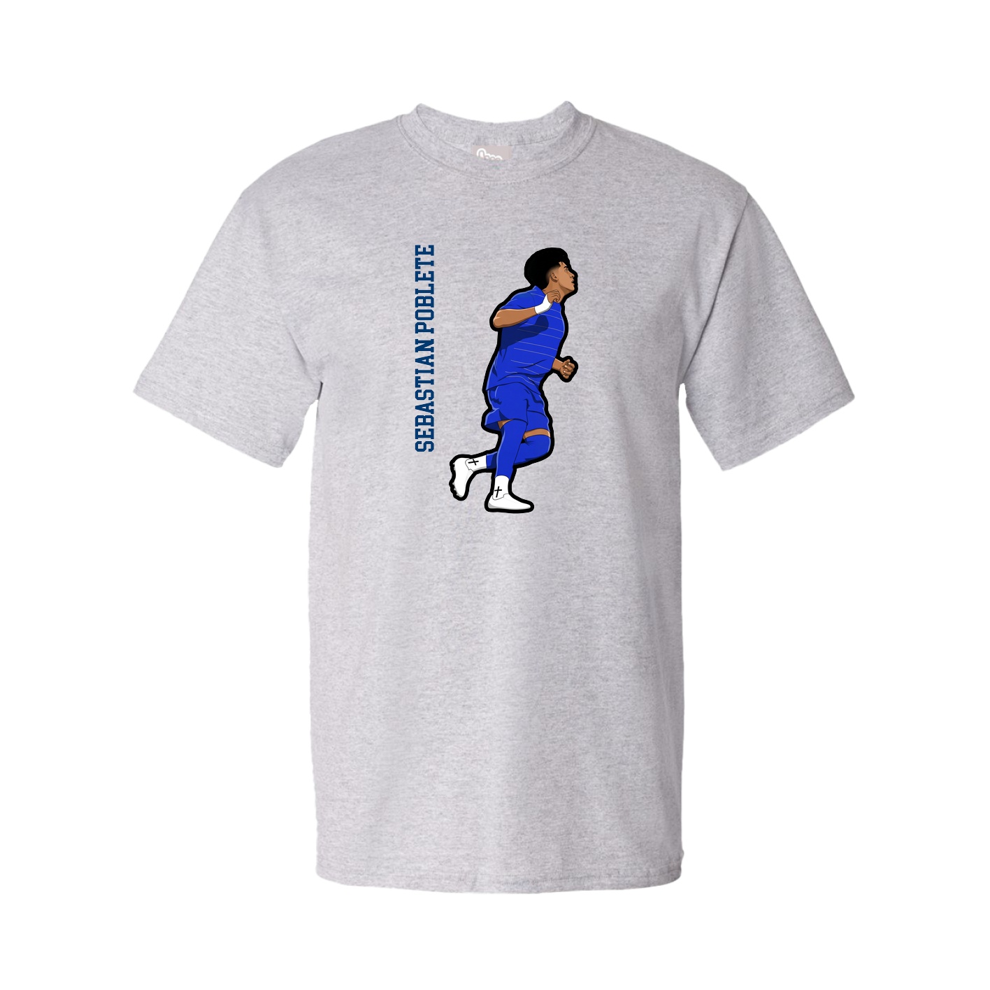 Youth Tee — Name Vertical in Grey