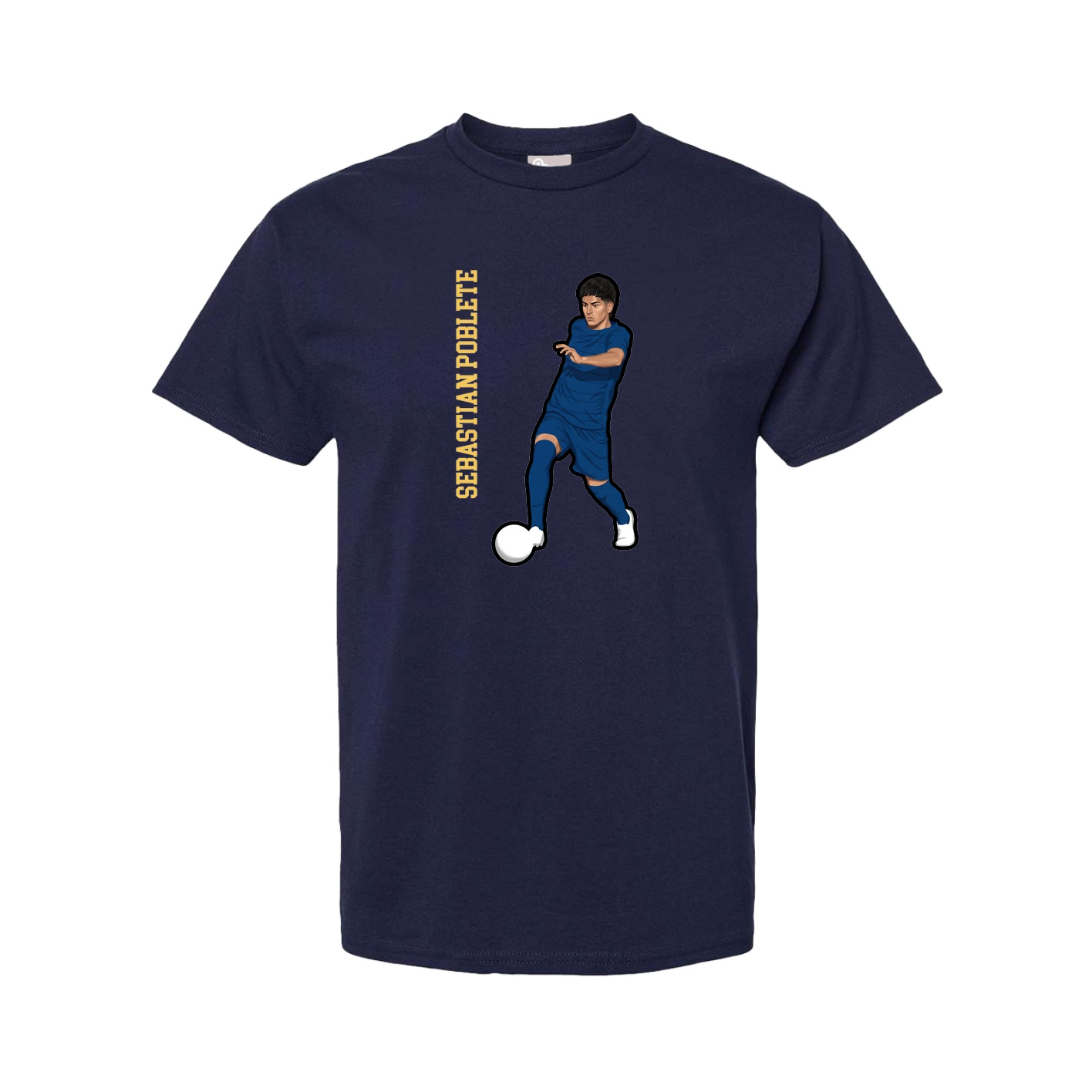 Youth Tee — Name Vertical in Navy