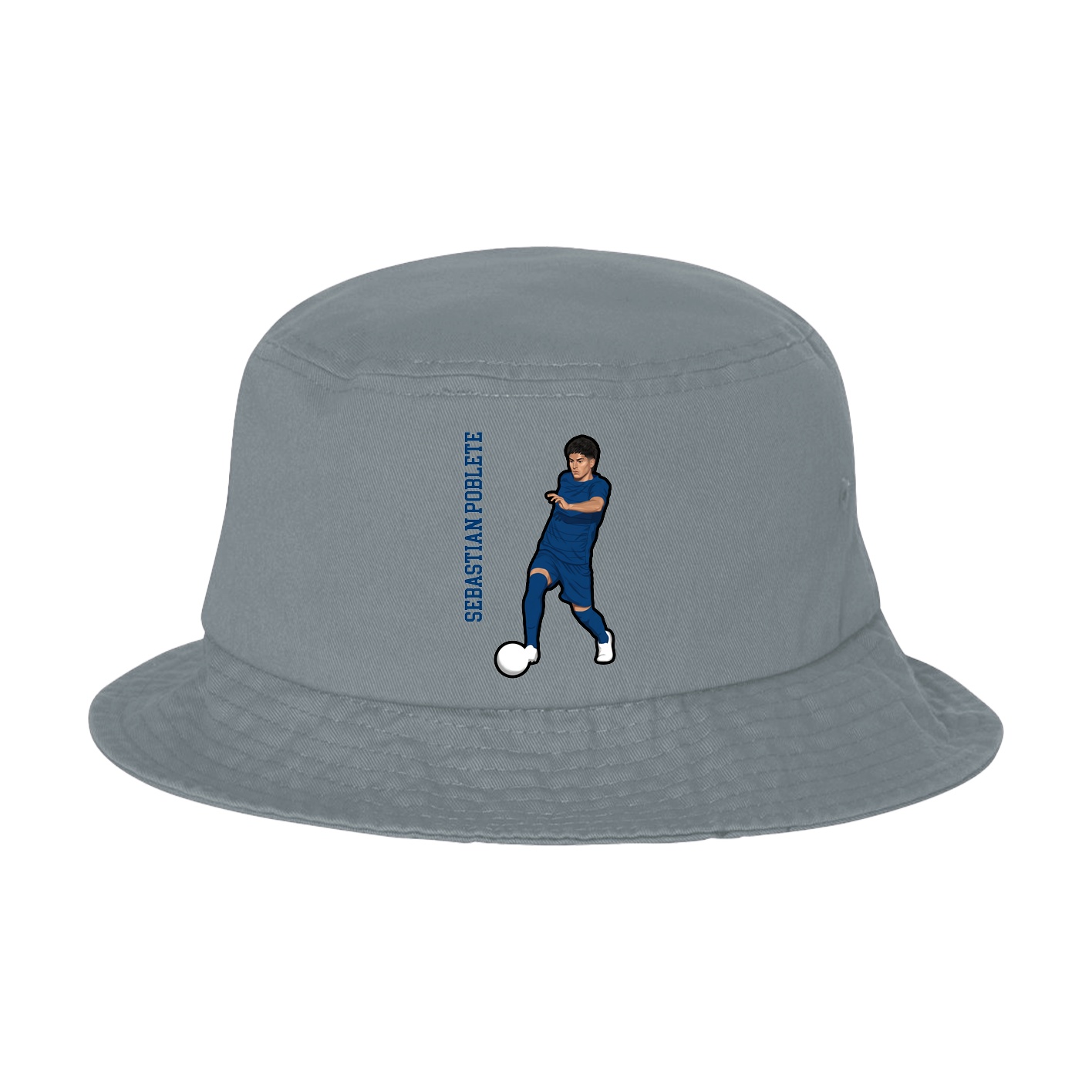 Bucket Cap — Name Vertical in Grey