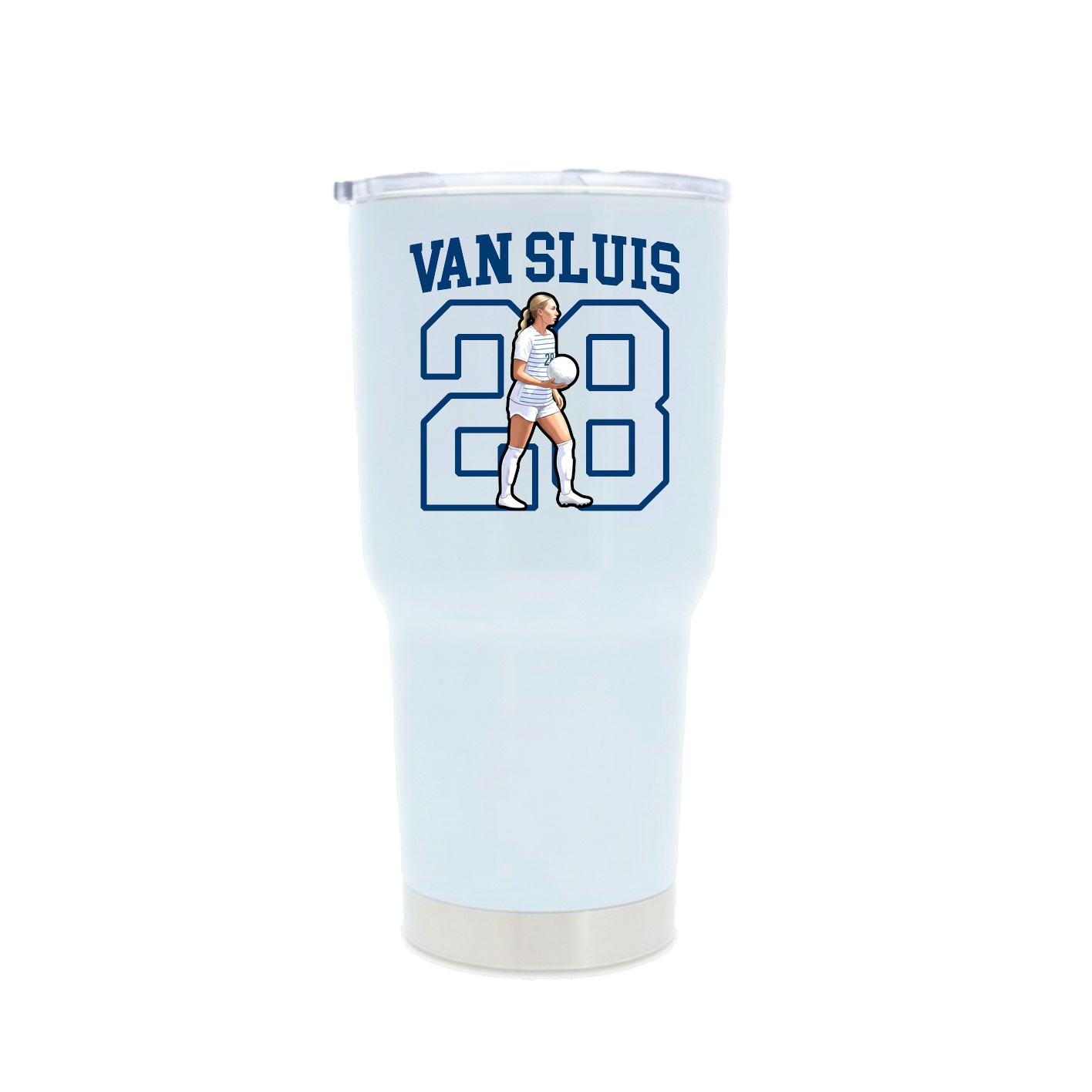 30oz Stainless Steel Tumbler — Shirsey in White