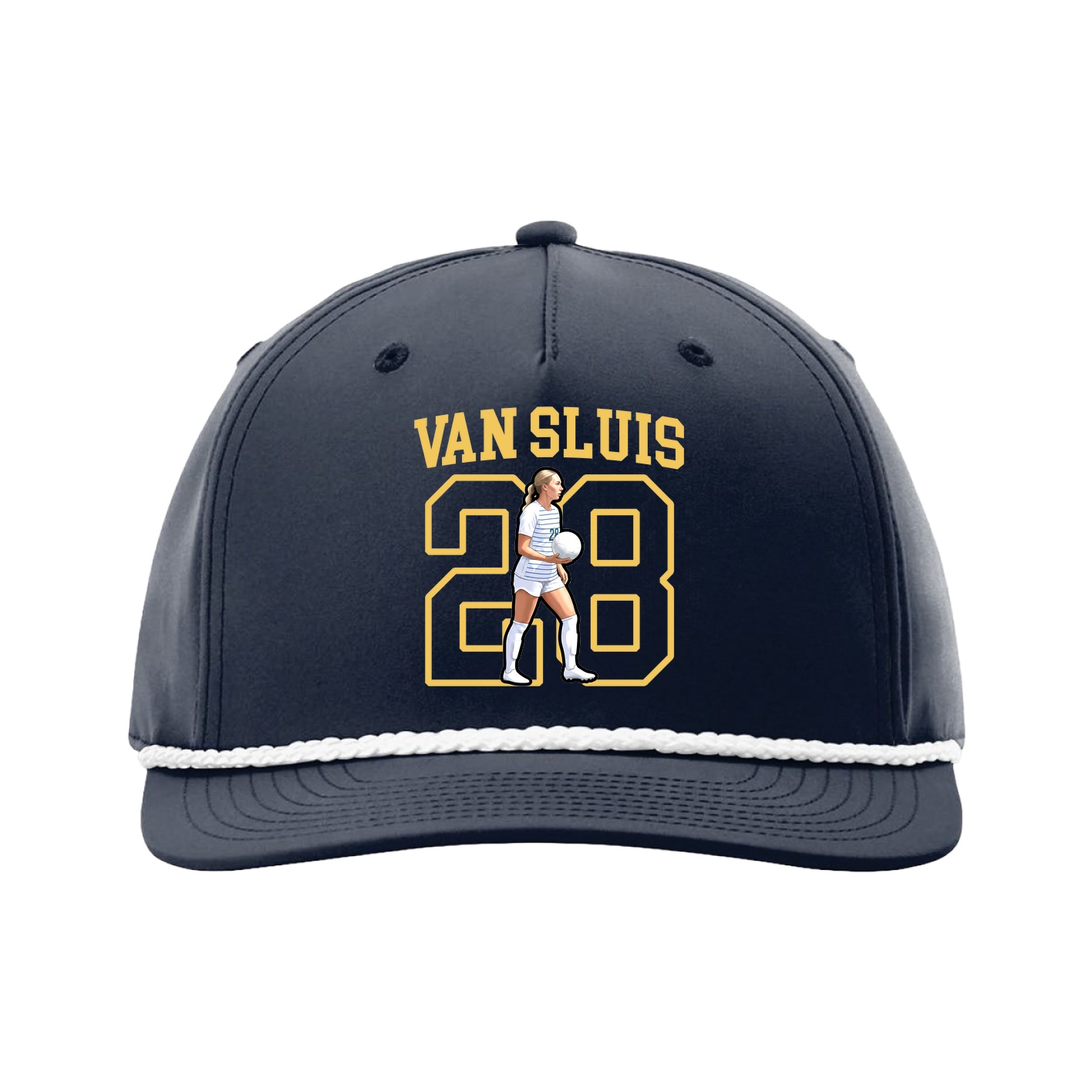 Five-Panel Classic Rope Cap — Shirsey in Navy