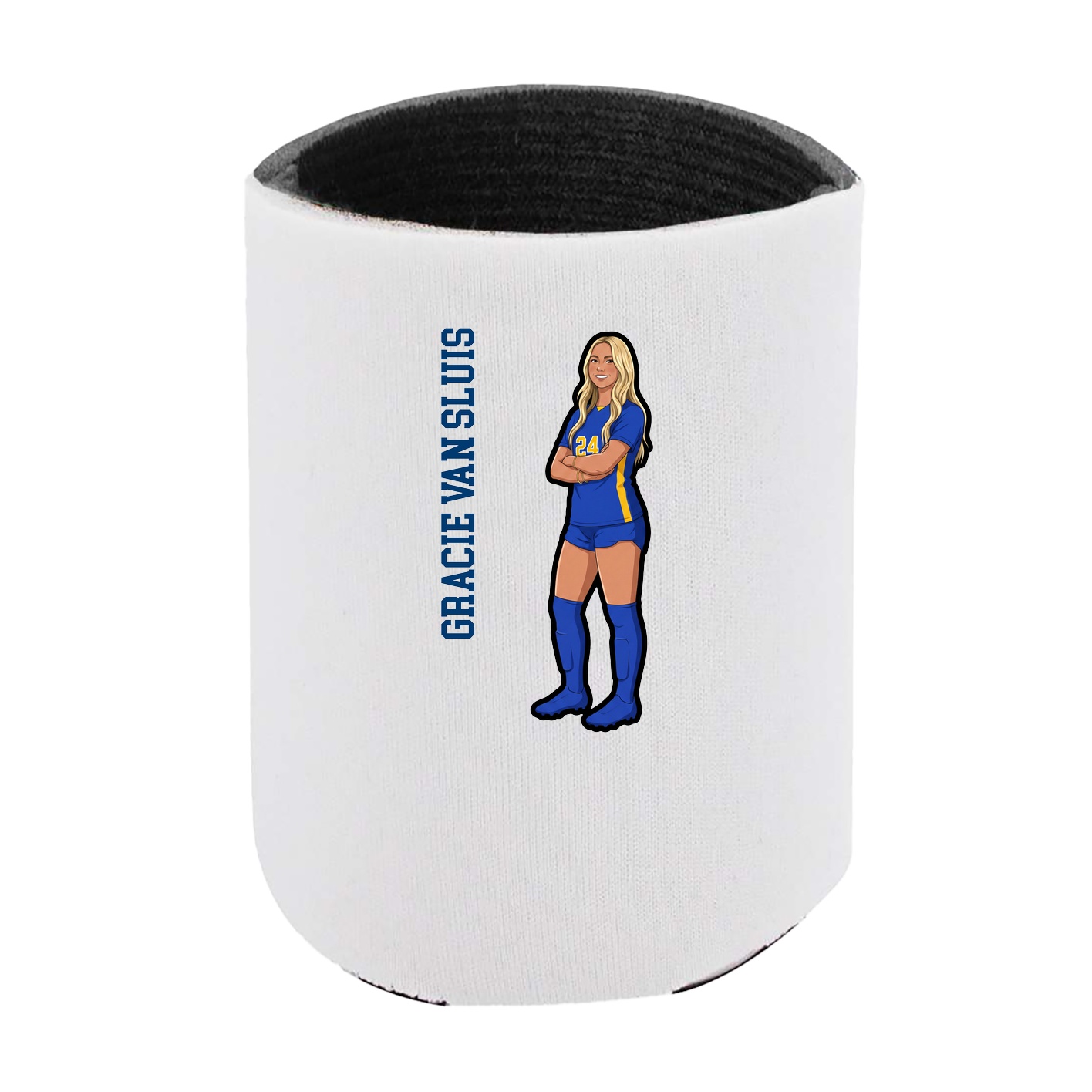 Can Holder — Name Vertical in White