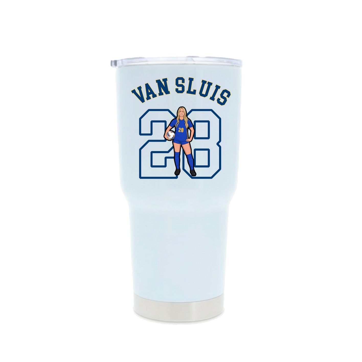 30oz Stainless Steel Tumbler — Shirsey Arch in White