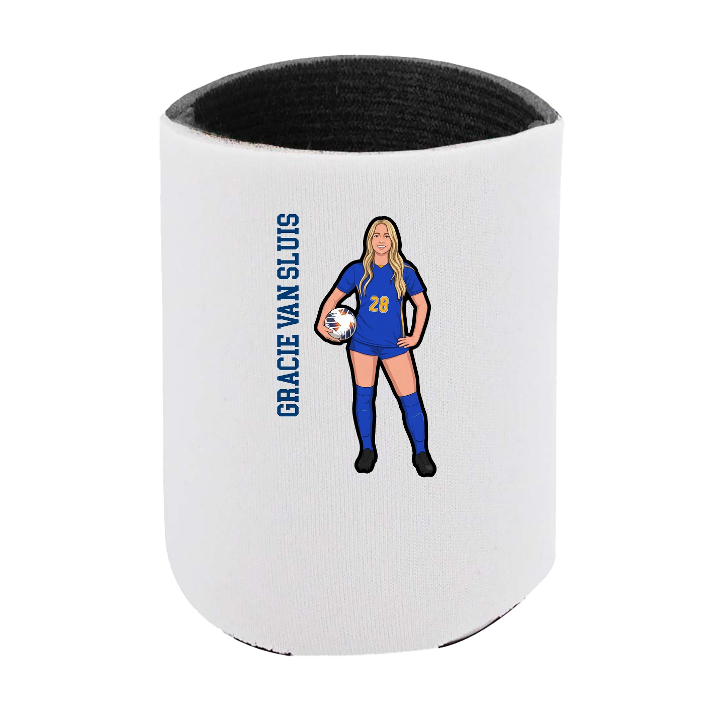 Can Holder — Name Vertical in White