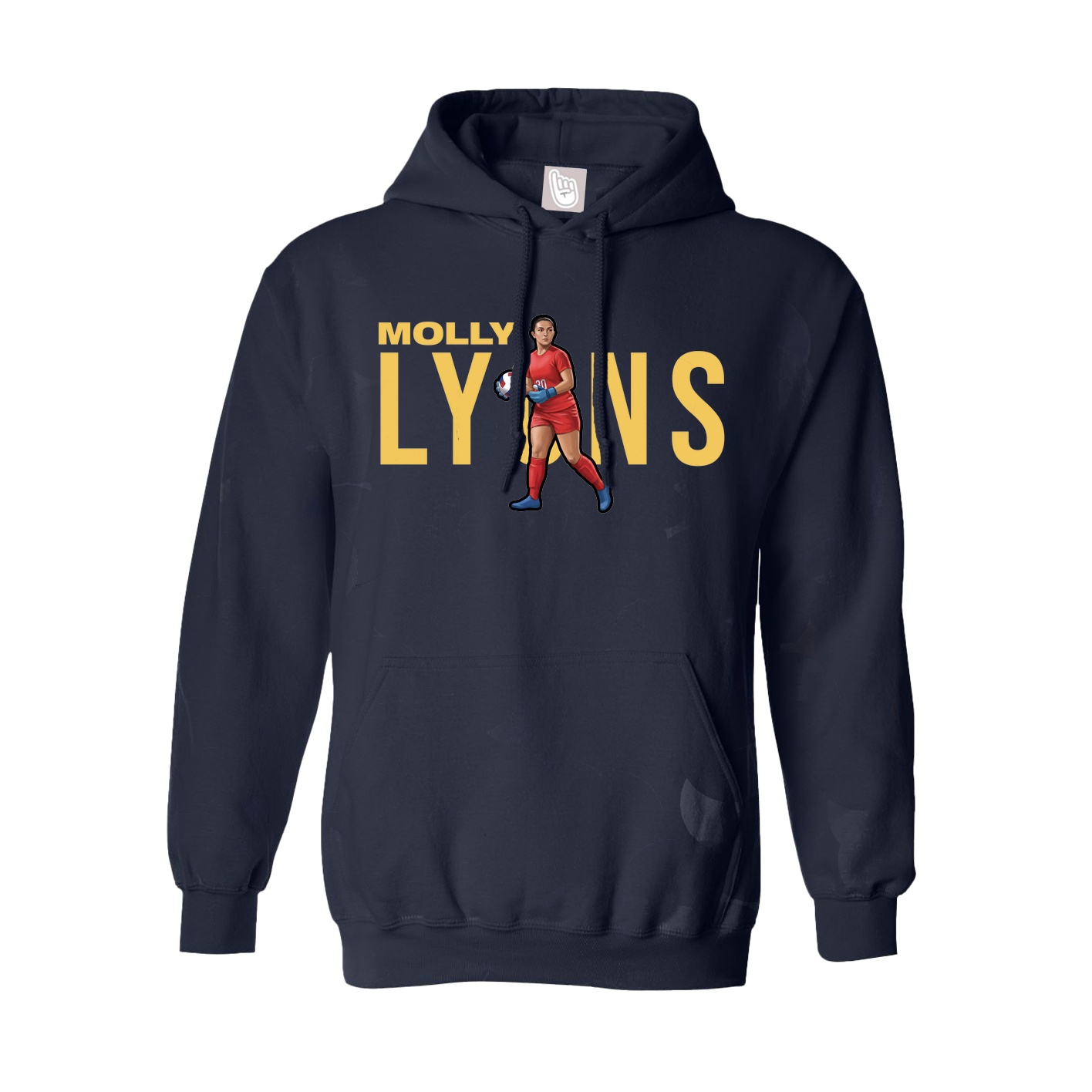 Youth Hoodie — Player Name in Navy