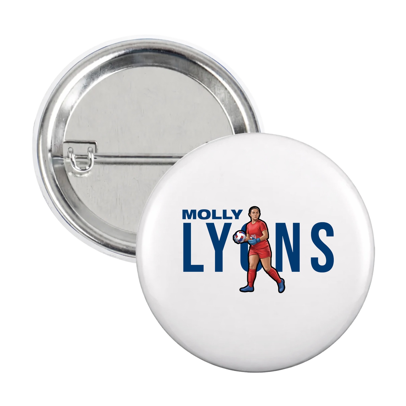 Game Day Button — Player Name in White