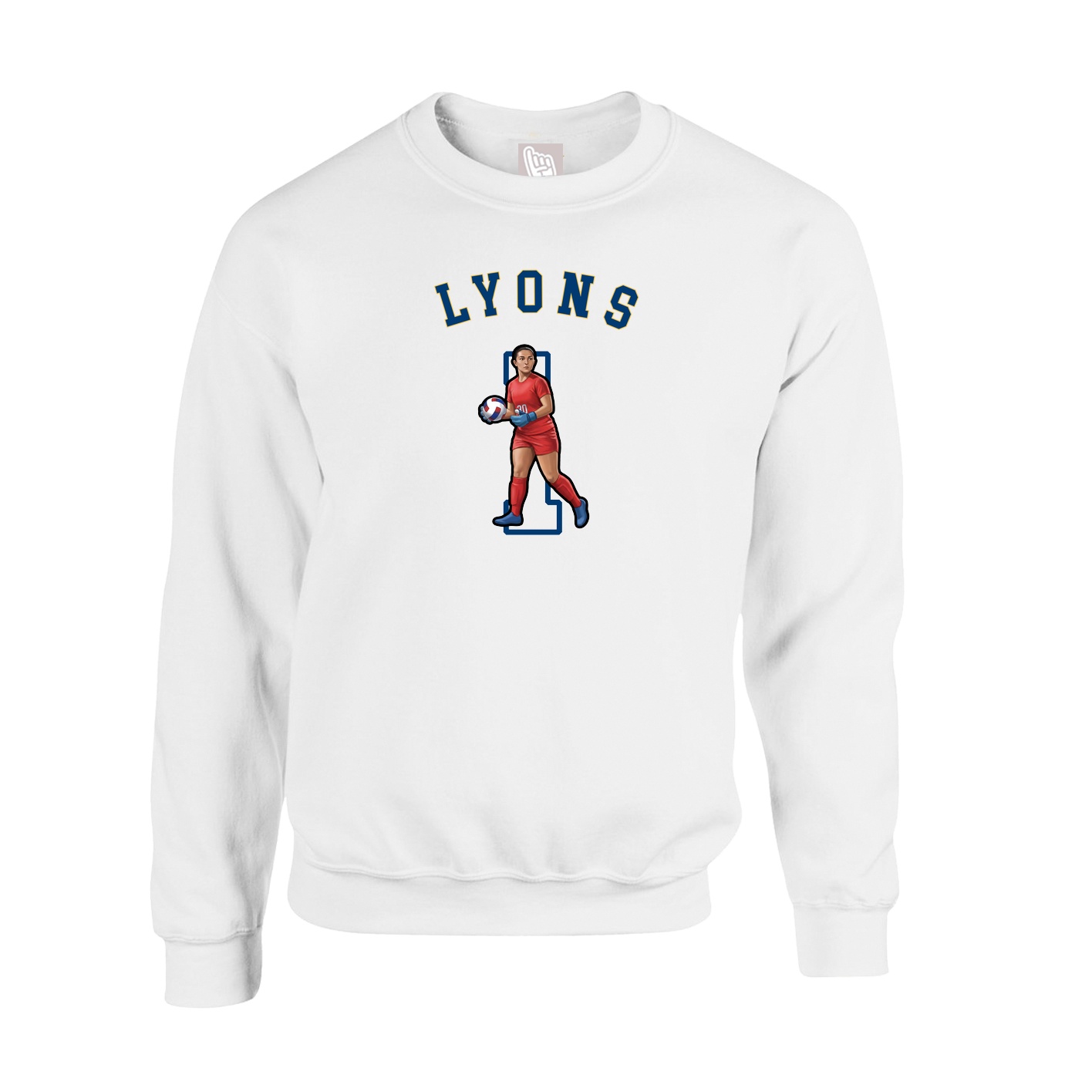 Fleece Crew — Shirsey Arch in White