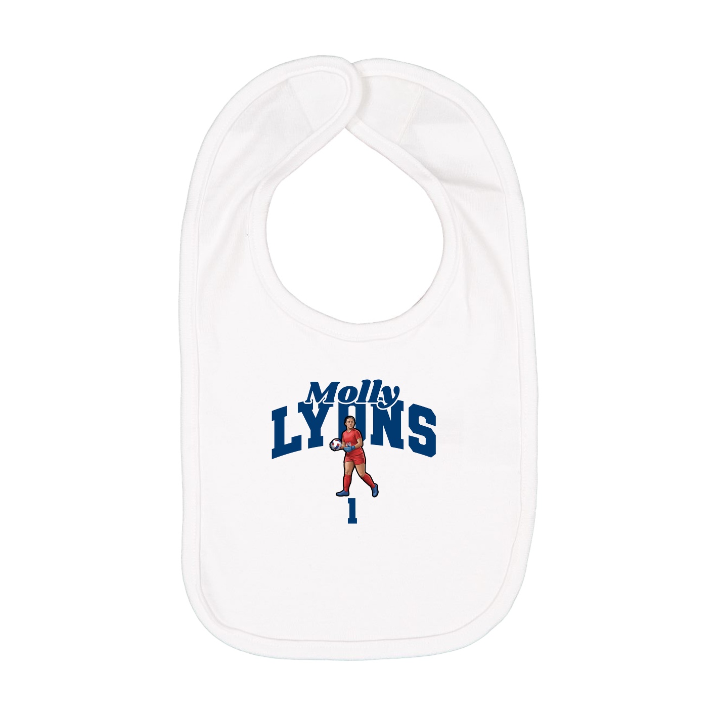Infant Bib — Signature Arch in White