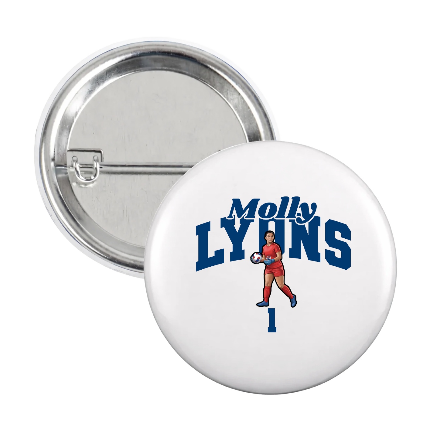 Game Day Button — Signature Arch in White