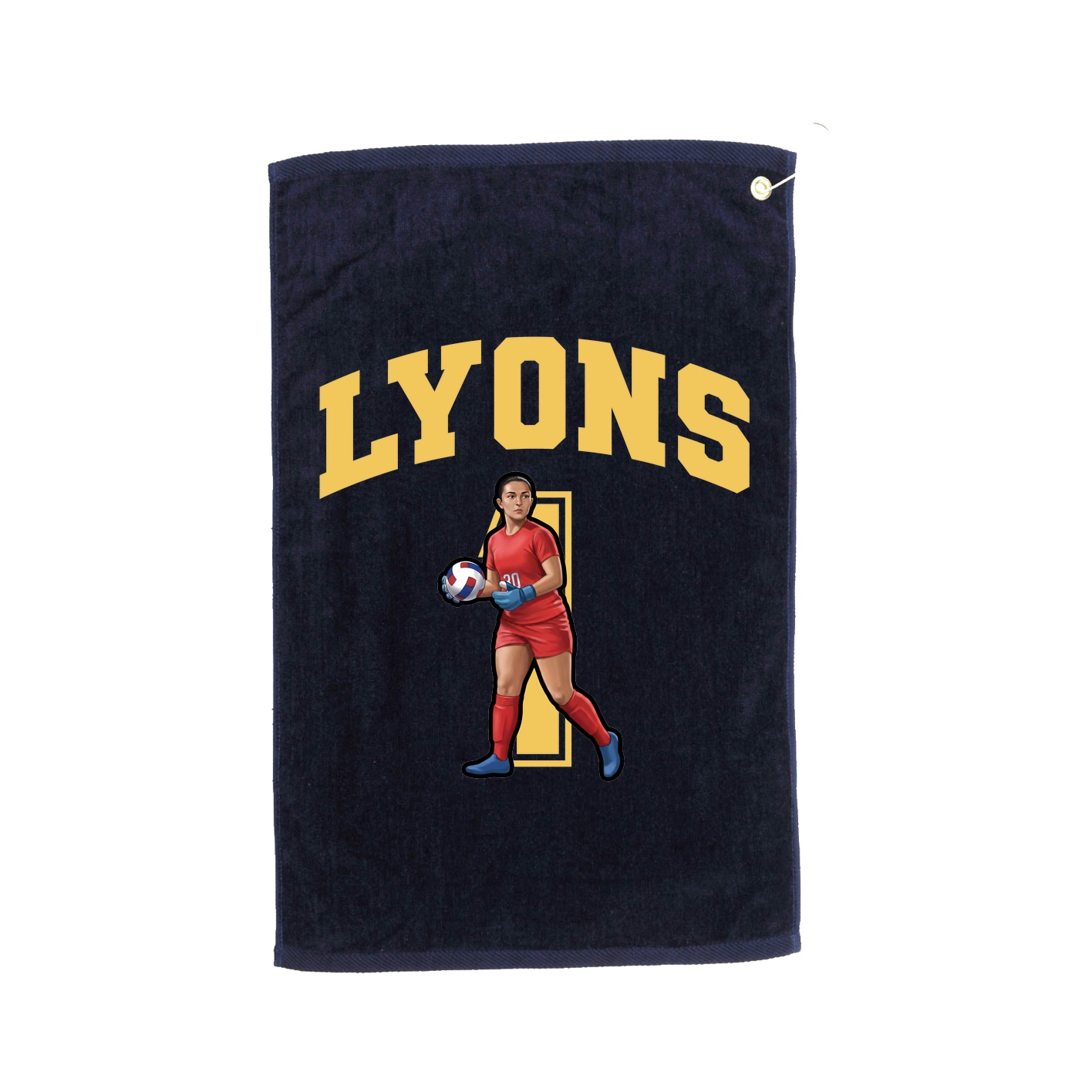 Golf Towel — Number in Navy