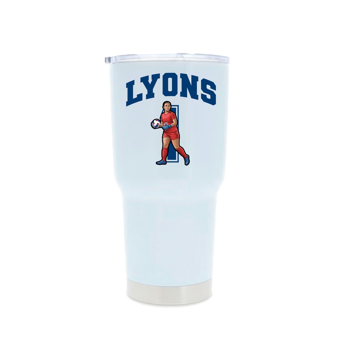 30oz Stainless Steel Tumbler — Number in White