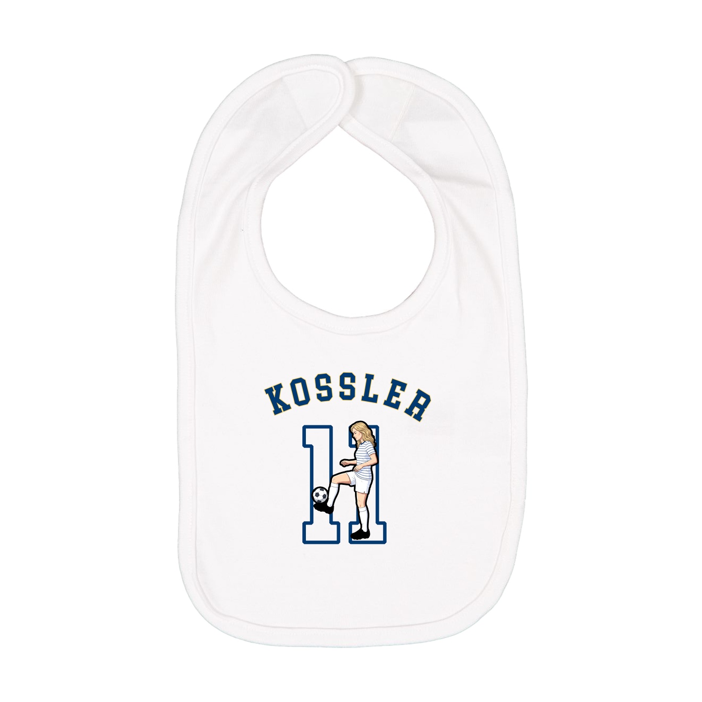 Infant Bib — Shirsey Arch in White