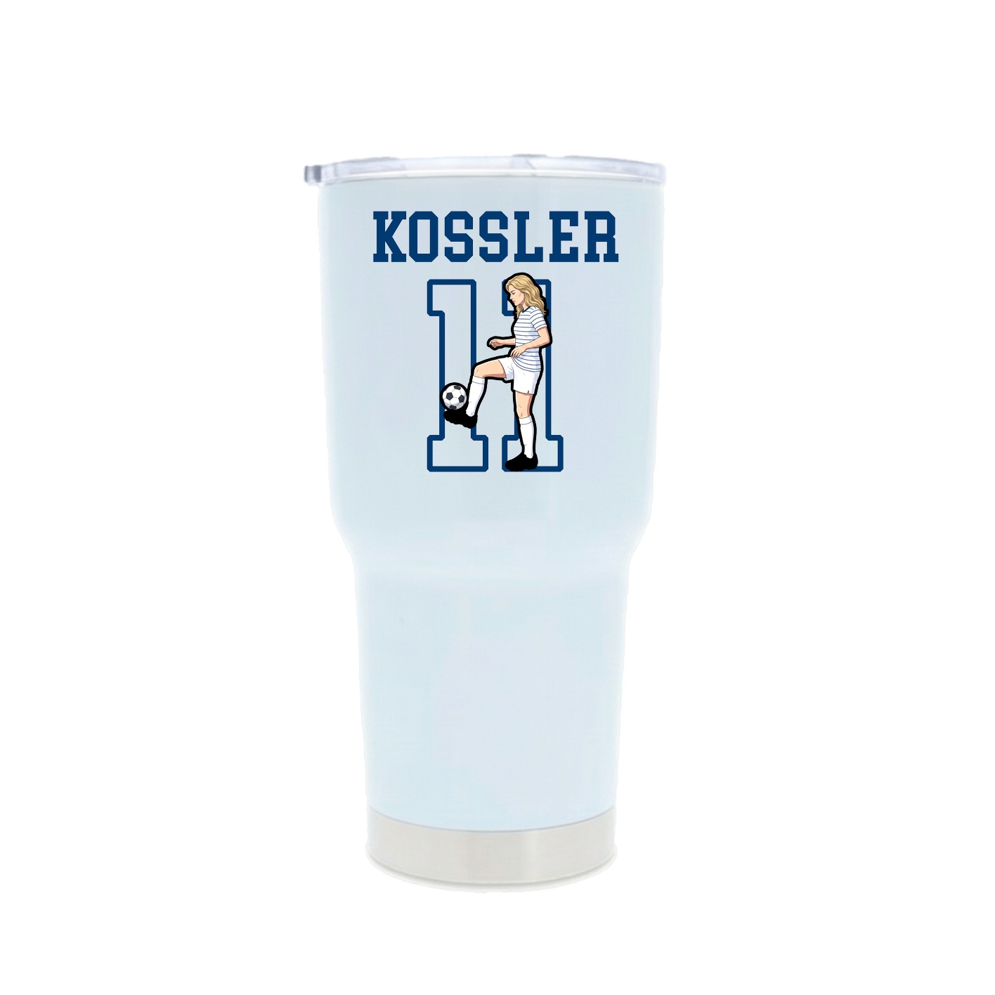 30oz Stainless Steel Tumbler — Shirsey in White