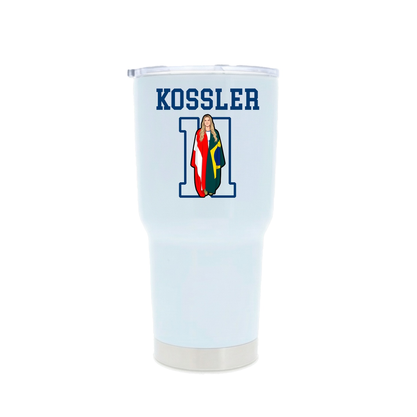 30oz Stainless Steel Tumbler — Shirsey in White