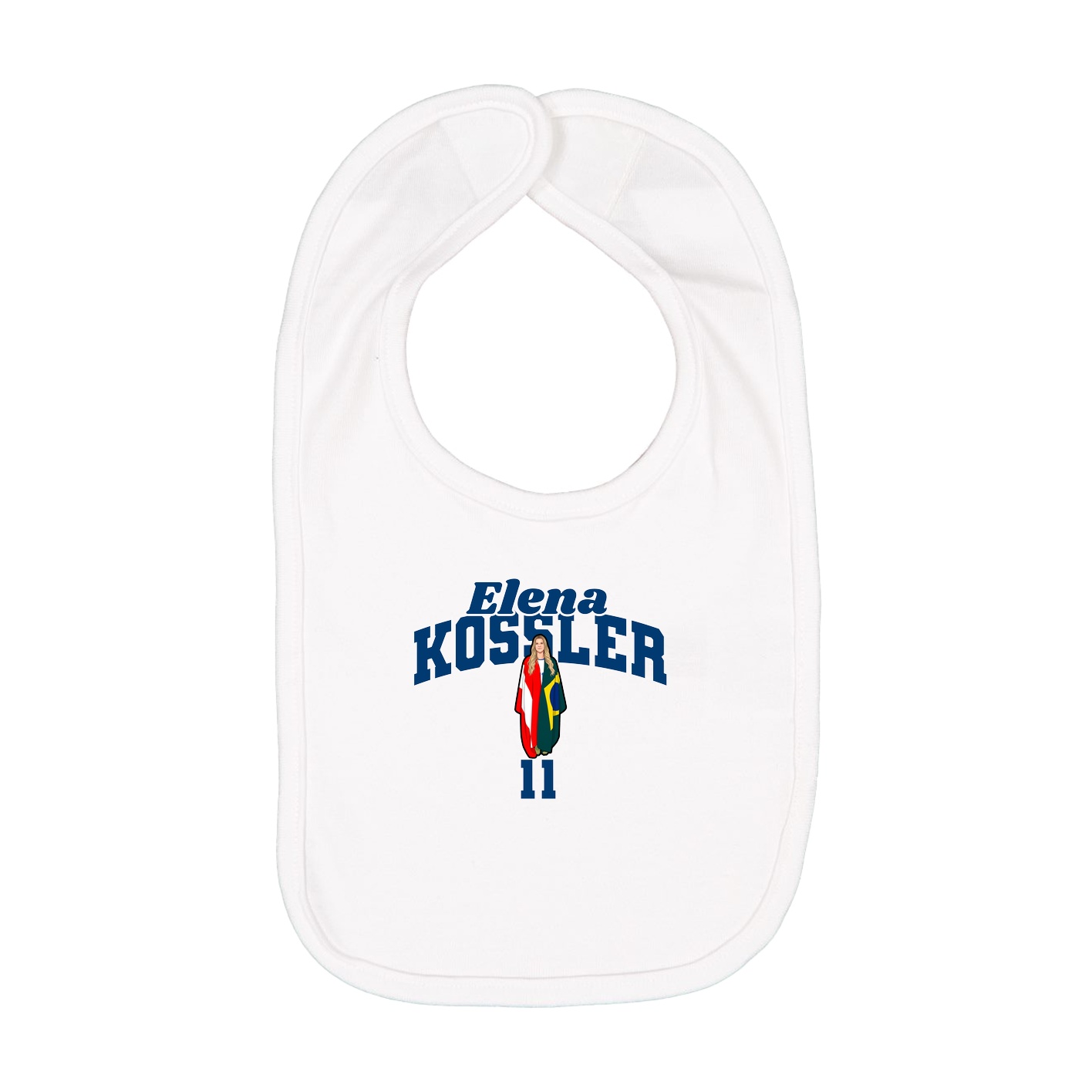 Infant Bib — Signature Arch in White