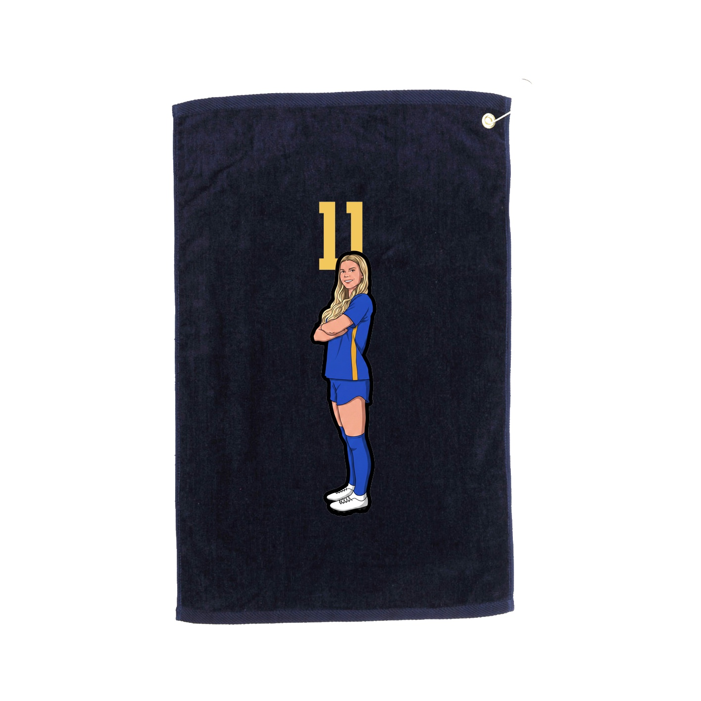 Golf Towel — Number Top in Navy