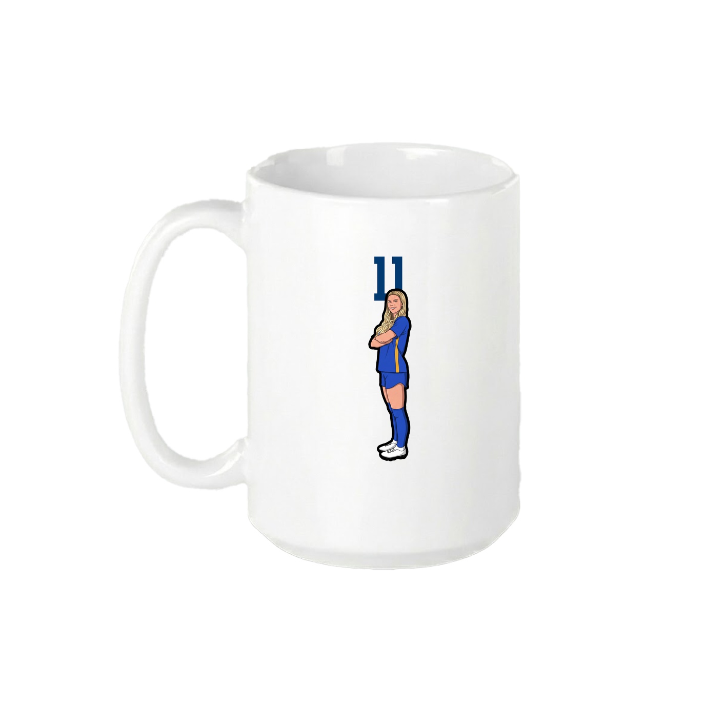 15oz Coffee Mug — Number Top in White