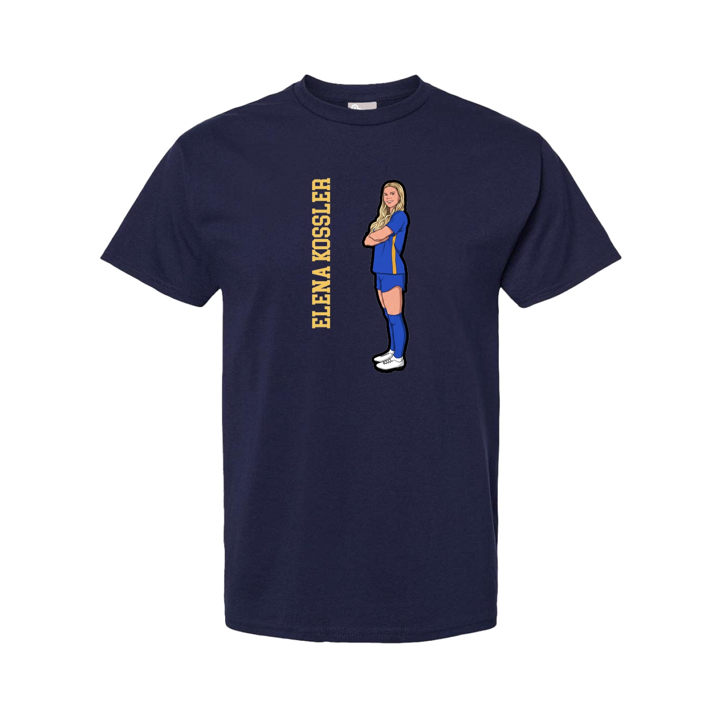Tee — Name Vertical in Navy