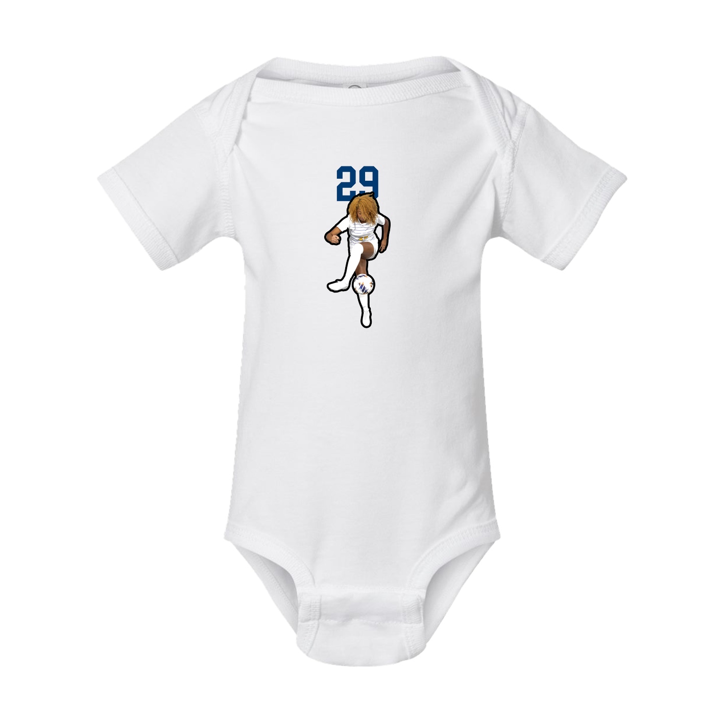 Baby Onesie — Number Top in White
