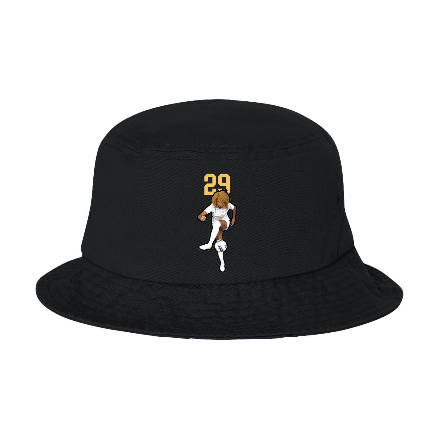 Bucket Cap — Number Top in Black
