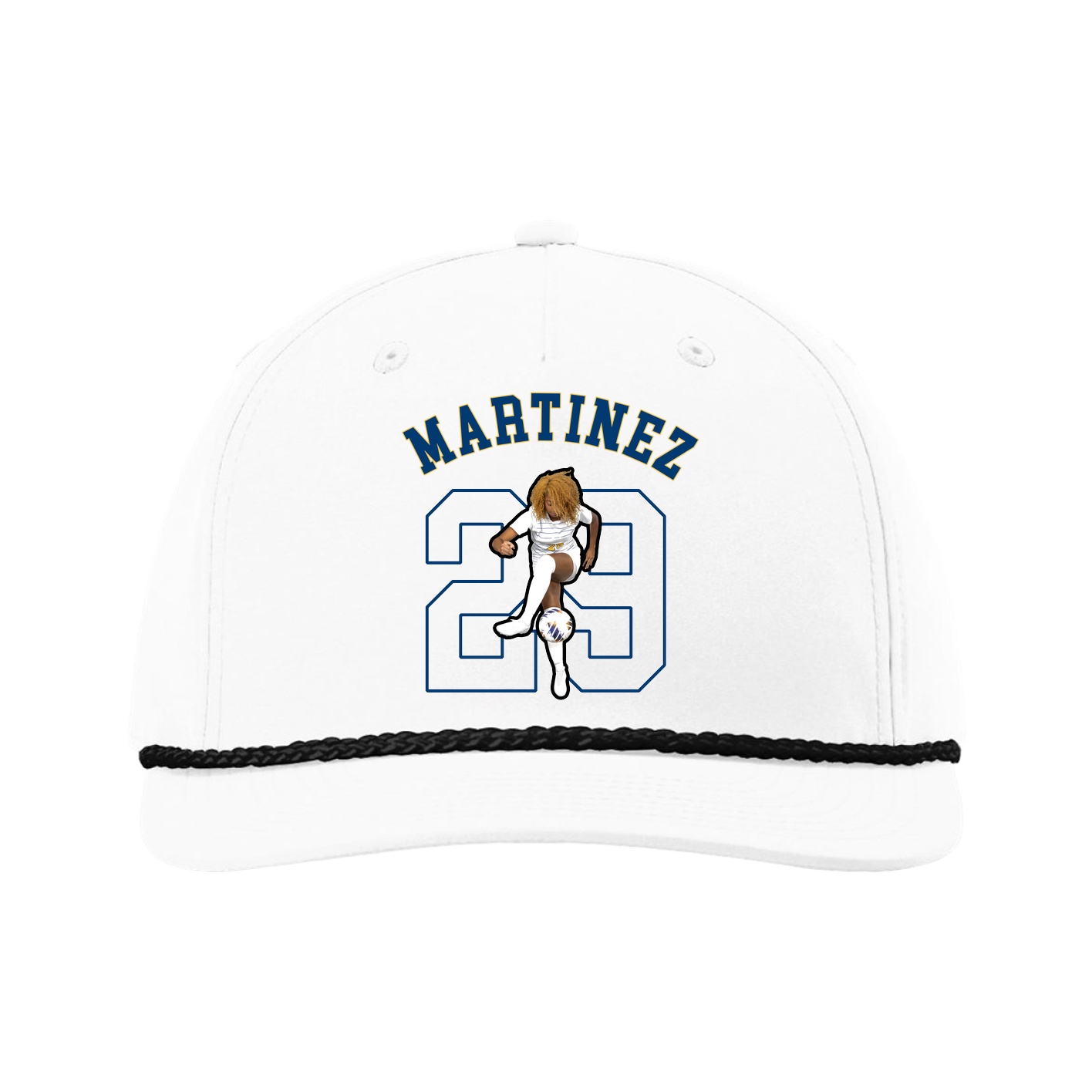 Five-Panel Classic Rope Cap — Shirsey Arch in White