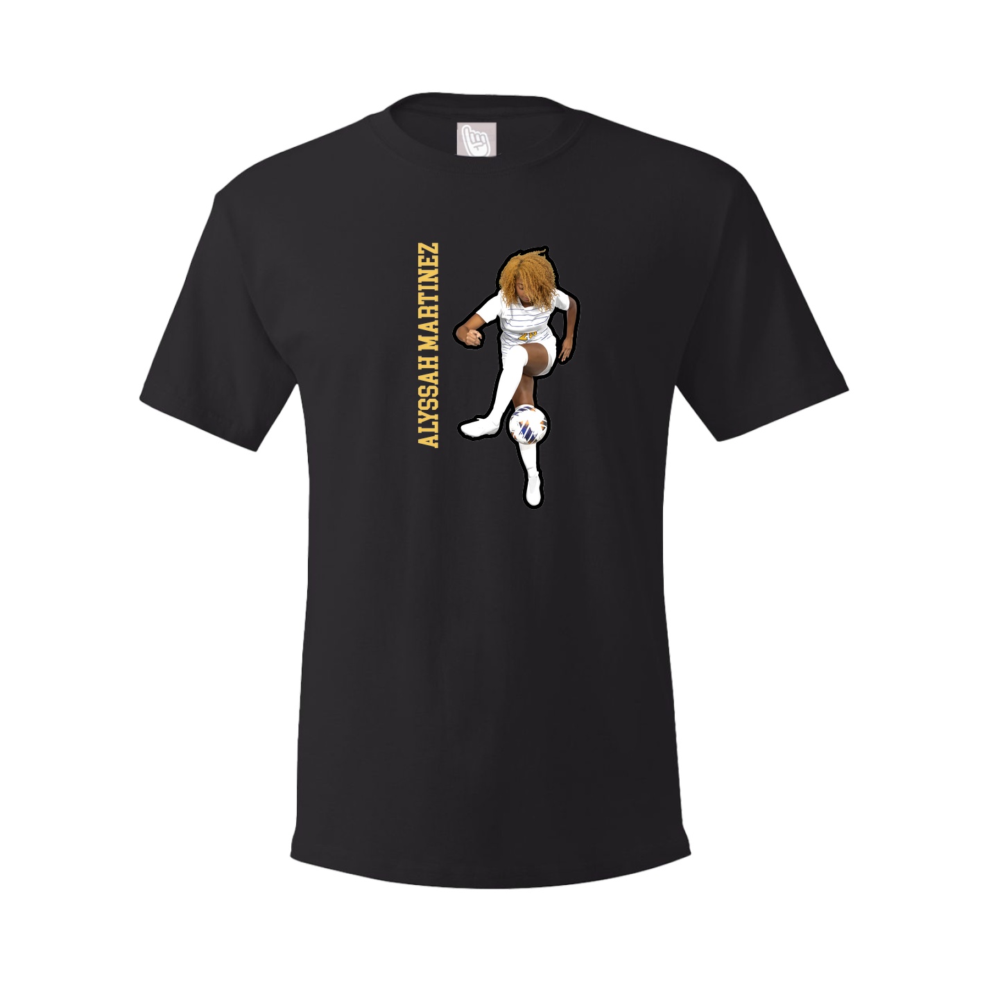 Youth Tee — Name Vertical in Black