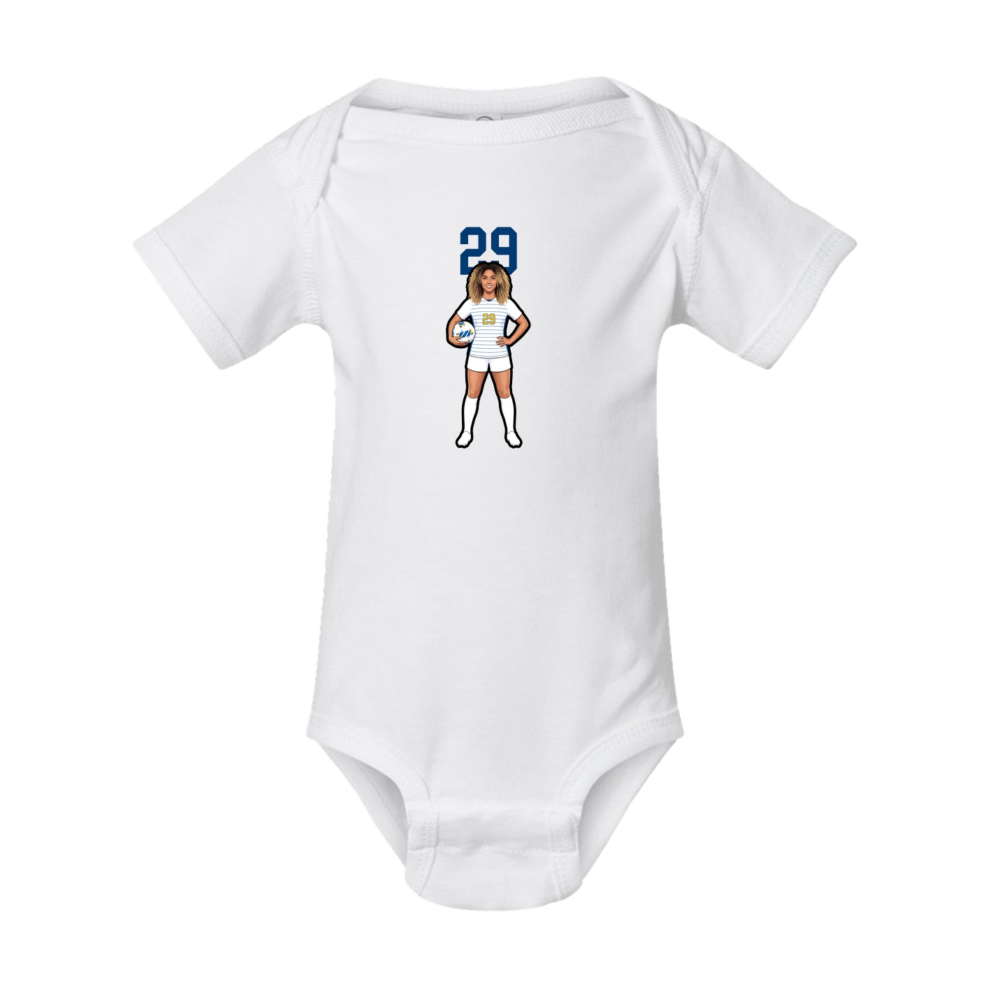 Baby Onesie — Number Top in White
